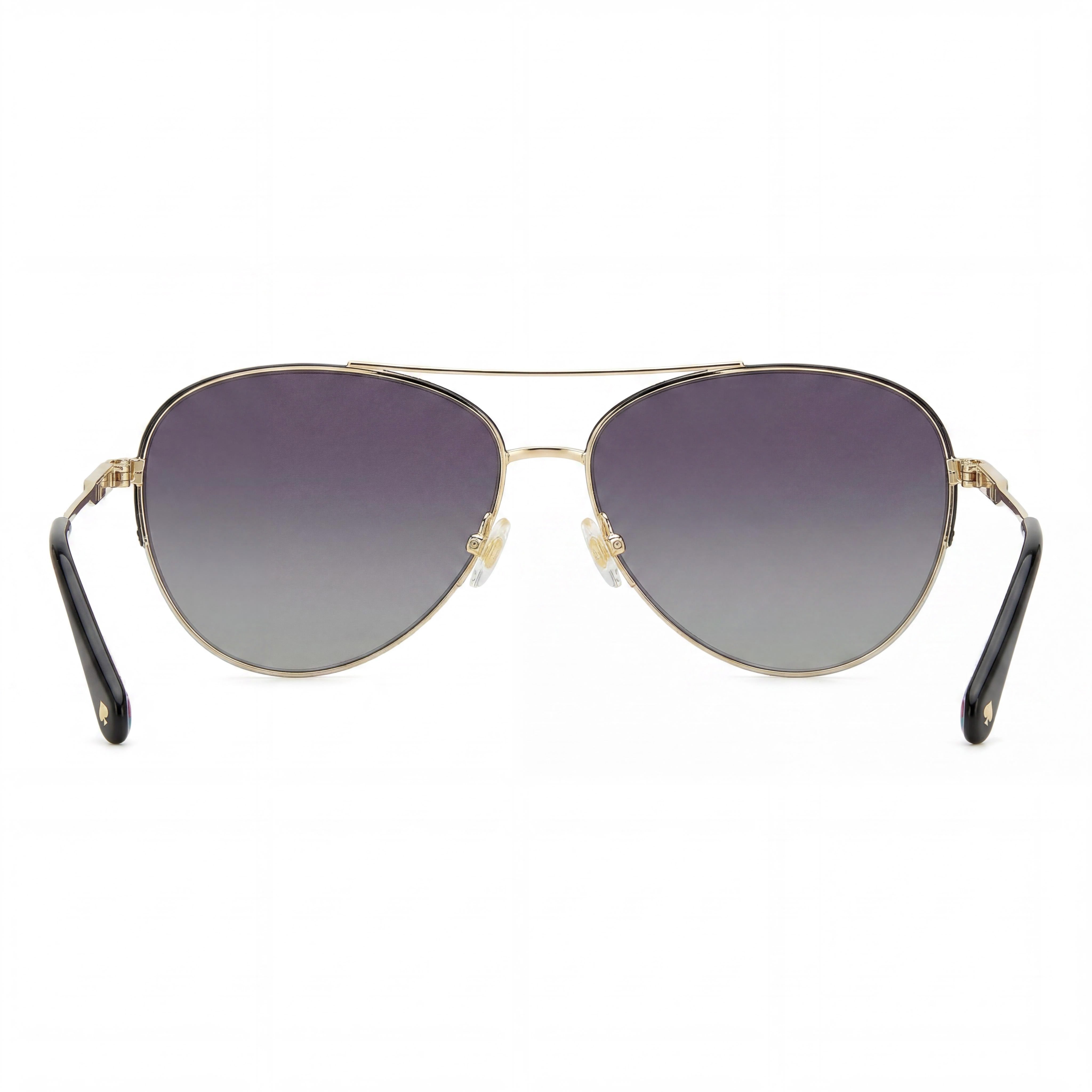 kate spade new york Modern Women's Stainless Steel Gold Black Frame Grey Composite Lens Sunglasses 55mm, Photo 2