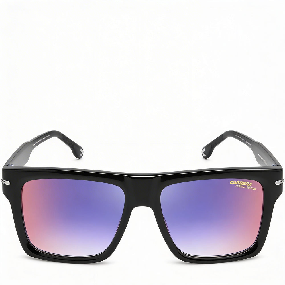 Carrera 4019/S Men's Black Blue Shaded Red Plastic UV Protected Non-Polarized Coachella Festival Edition Sunglasses 58mm