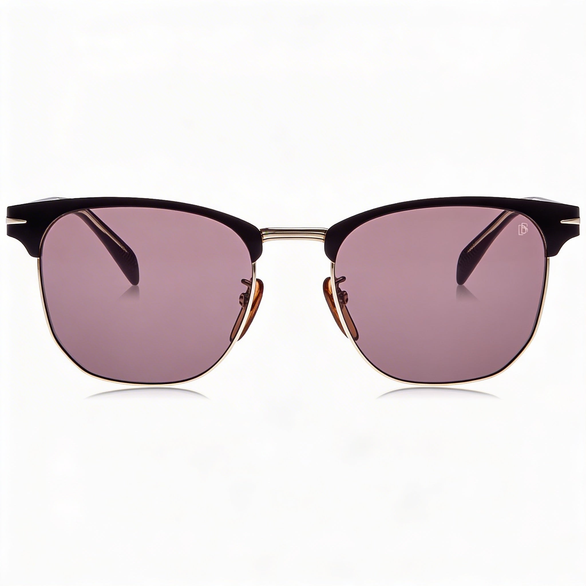 Gafas de sol David Beckham DB 7057/F/S unisex de acero aleado, montura negra, lentes negras y doradas no polarizadas, 56 mm, Photo 2