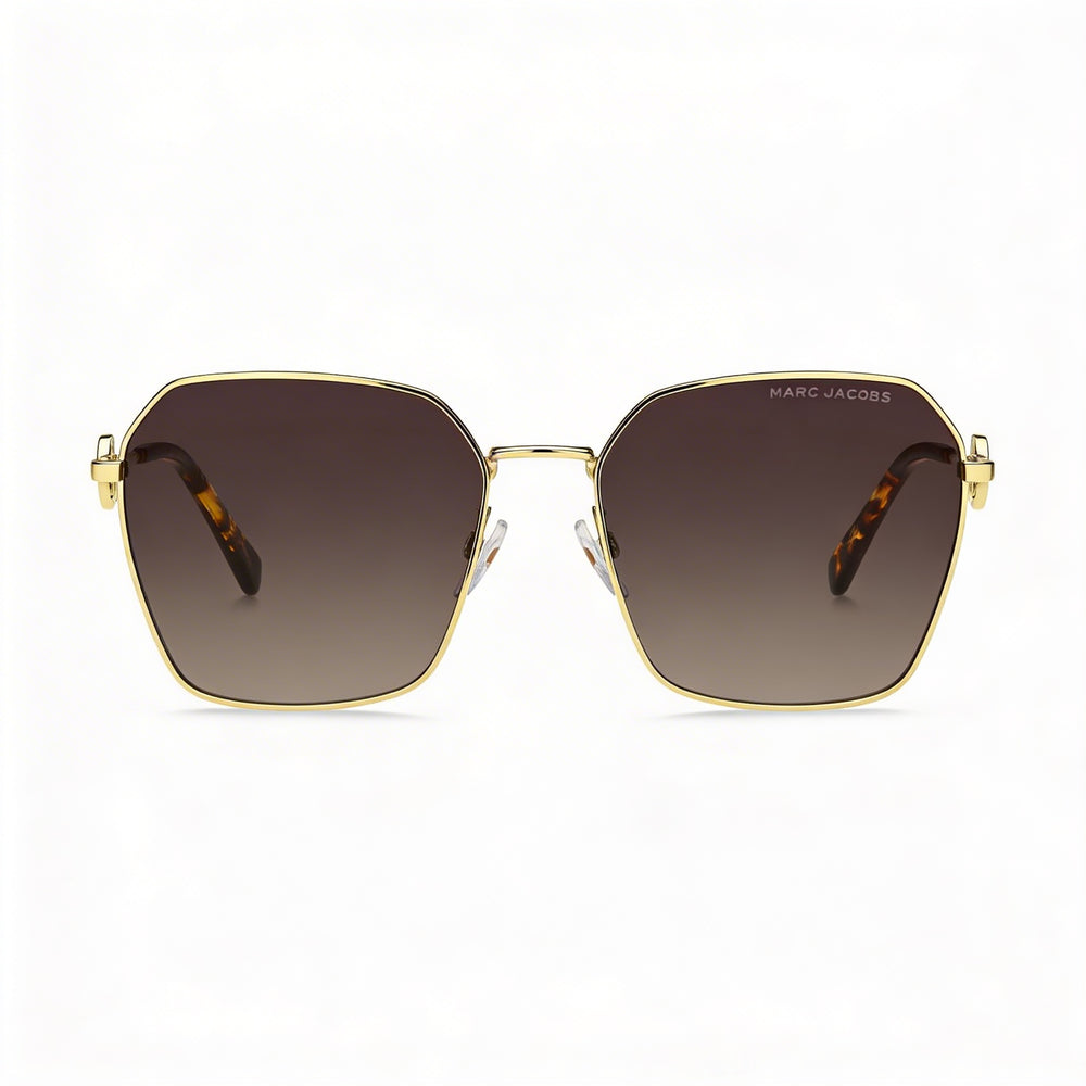 Gafas de sol Marc Jacobs MARC 729/S para mujer, estilo casual, metal dorado, color marrón habano, sin polarizar, de 58 mm