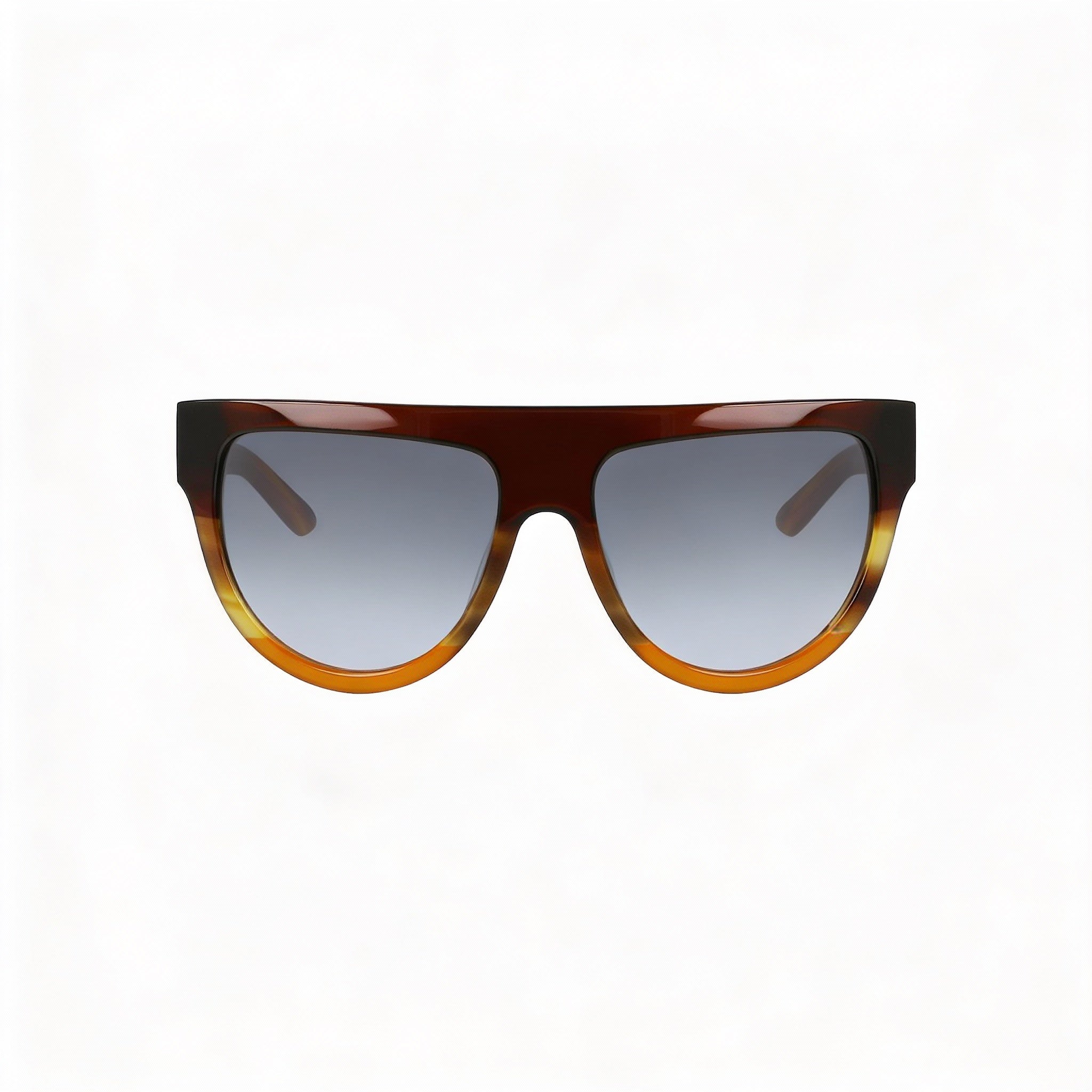 Gafas de sol Dragon Alliance Square para mujer con protección UV, montura de plástico marrón oscuro con degradado de cuerno y lentes Lumalens ahumadas de 58 mm, Photo 2