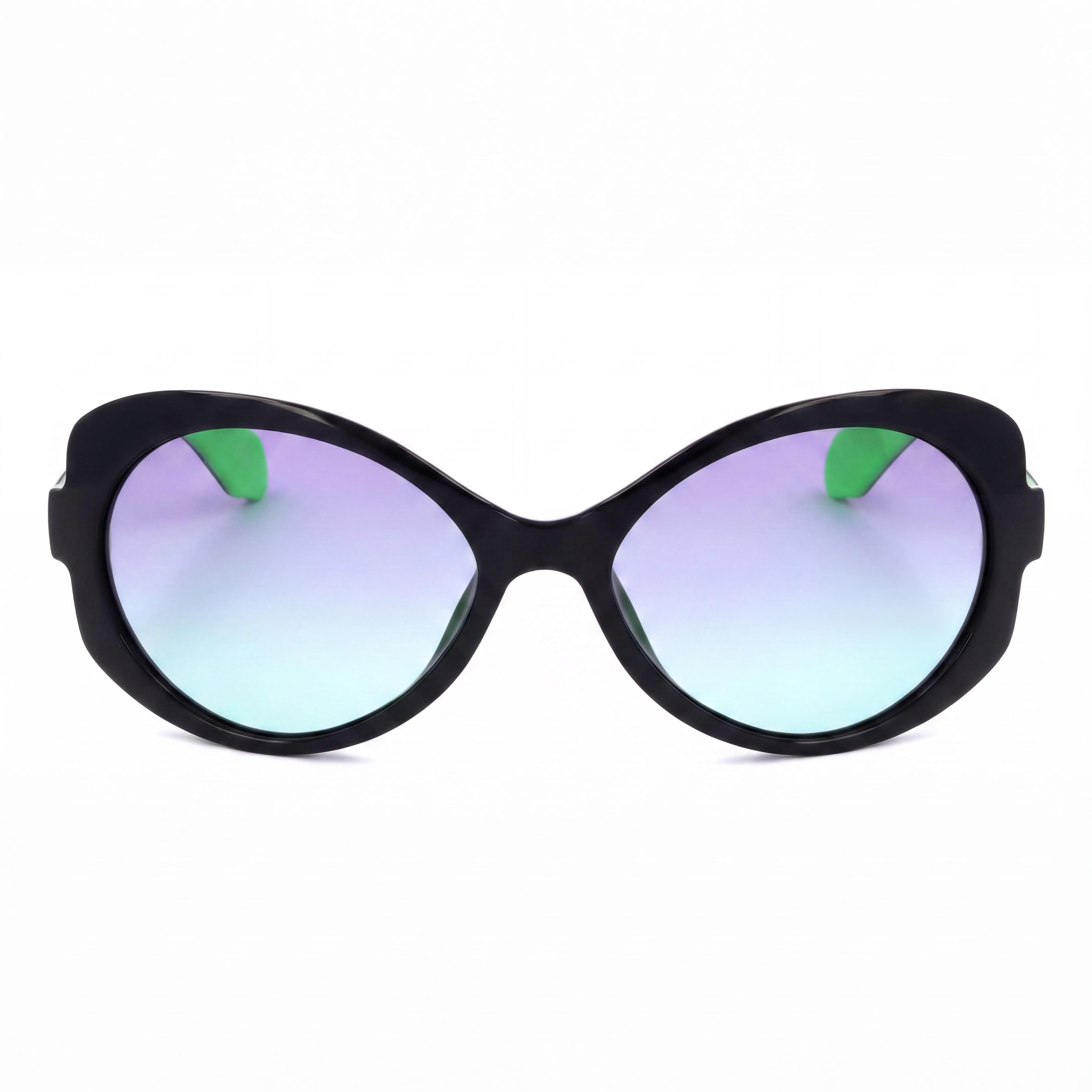 Gafas de sol adidas Originals Contemporaneo para mujer, color negro y verde, de acetato, diseño de mariposa, con protección UV, color gris ahumado, 56 mm, Photo 2