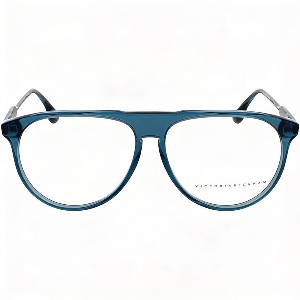 Victoria Beckham Vb2602, modelo de gafas para hombre con montura verde azulado y lentes de policarbonato, tamaño 58 mm