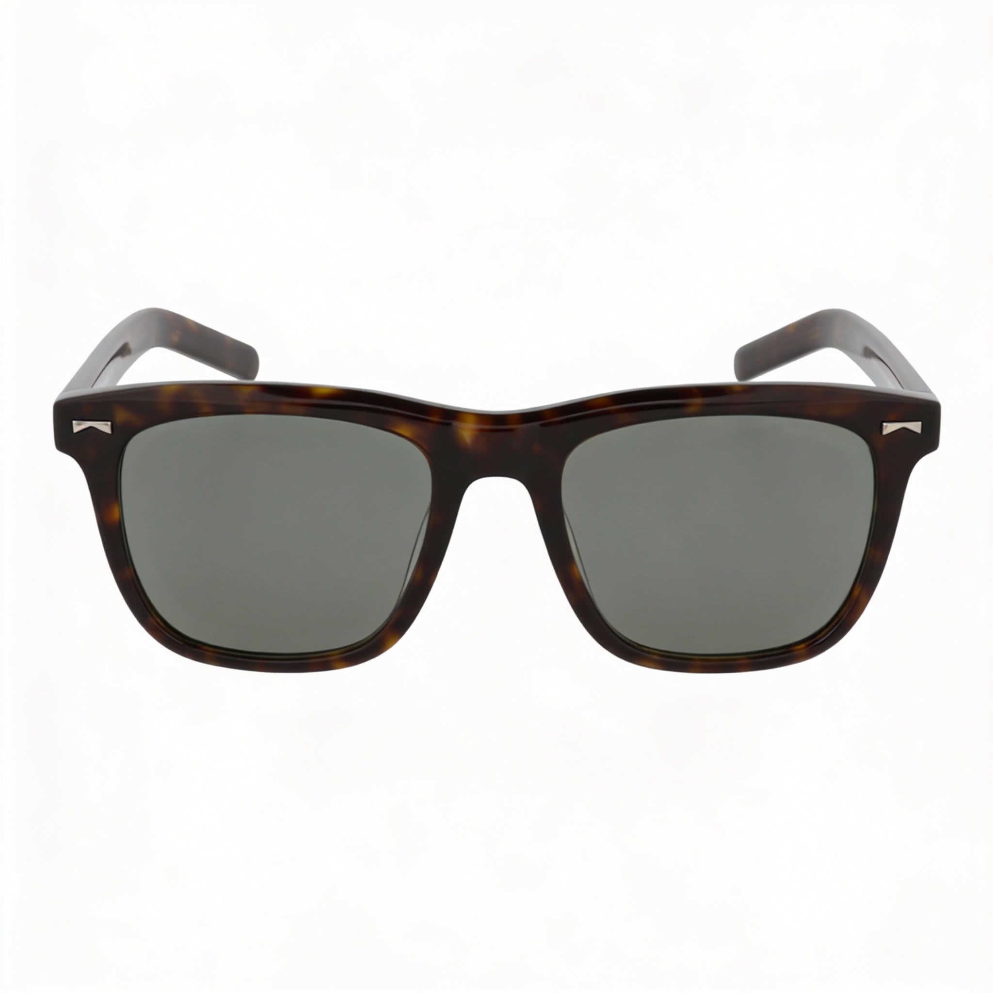 Gafas de sol Montblanc para hombre, cuadradas o rectangulares, de plástico, con protección UV, montura verde habana, lentes verdes, 53 mm, Photo 2