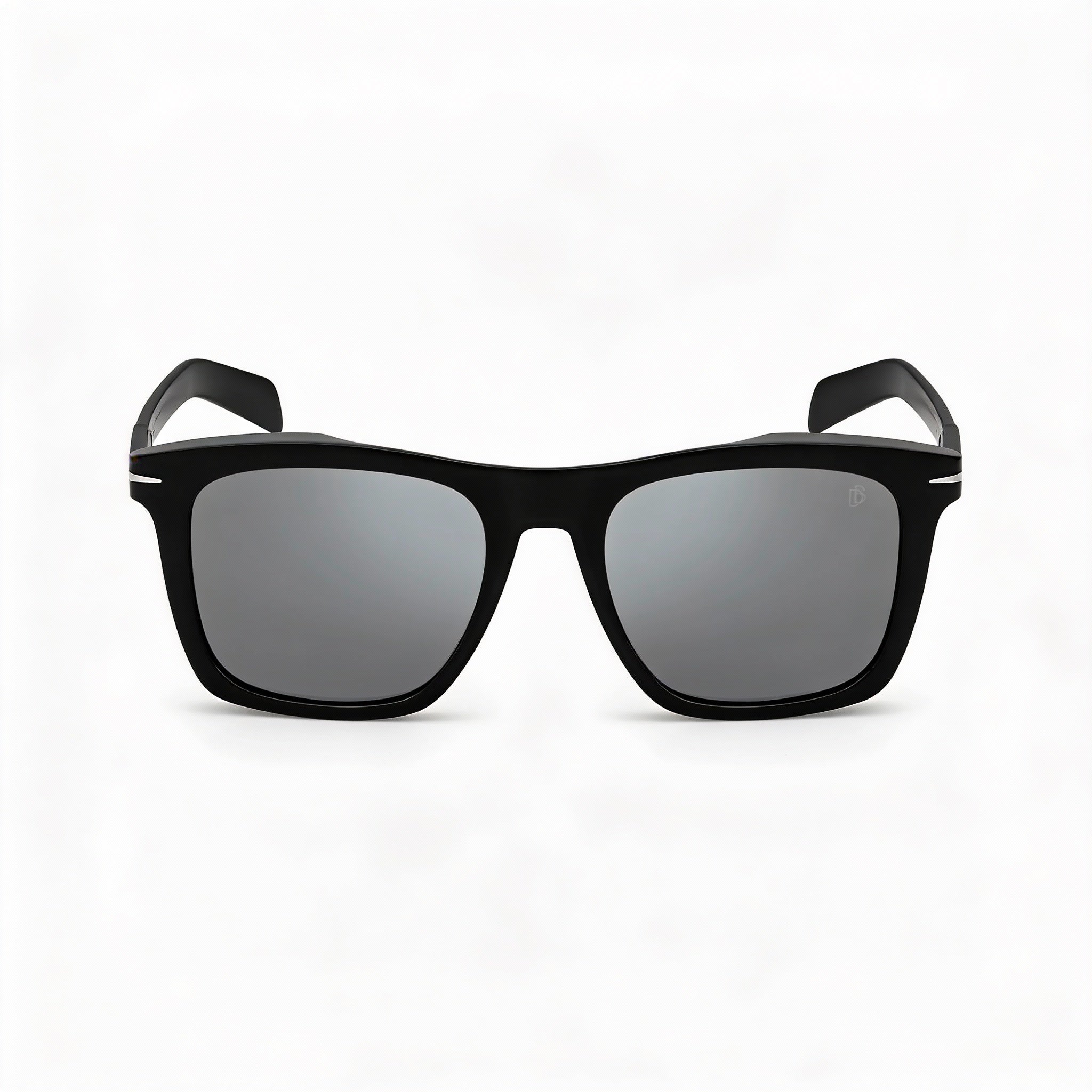 Gafas de sol unisex David Beckham DB 7000/S con montura de acetato, color negro, lentes plateadas espejadas no polarizadas, 51, Photo 2
