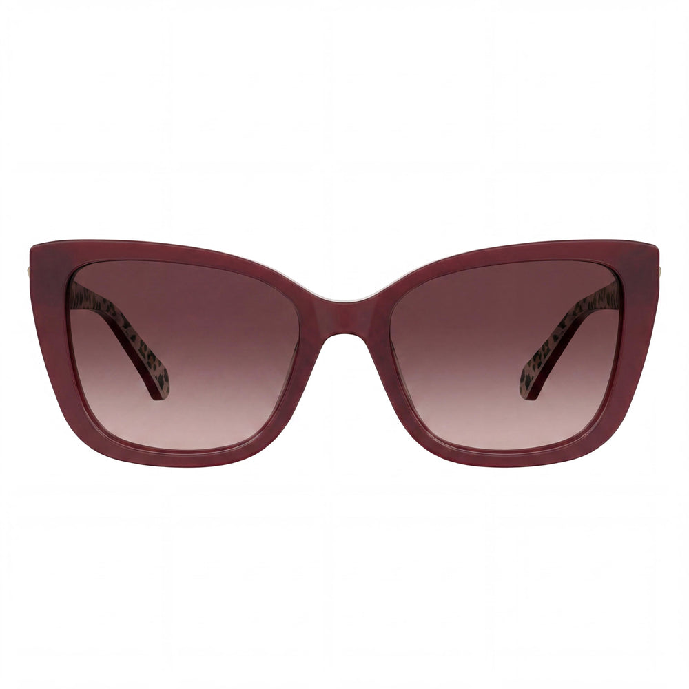 Gafas de sol Love Moschino casual de acetato rojo estampado para mujer con lentes marrones sombreadas UV 400, 54 mm