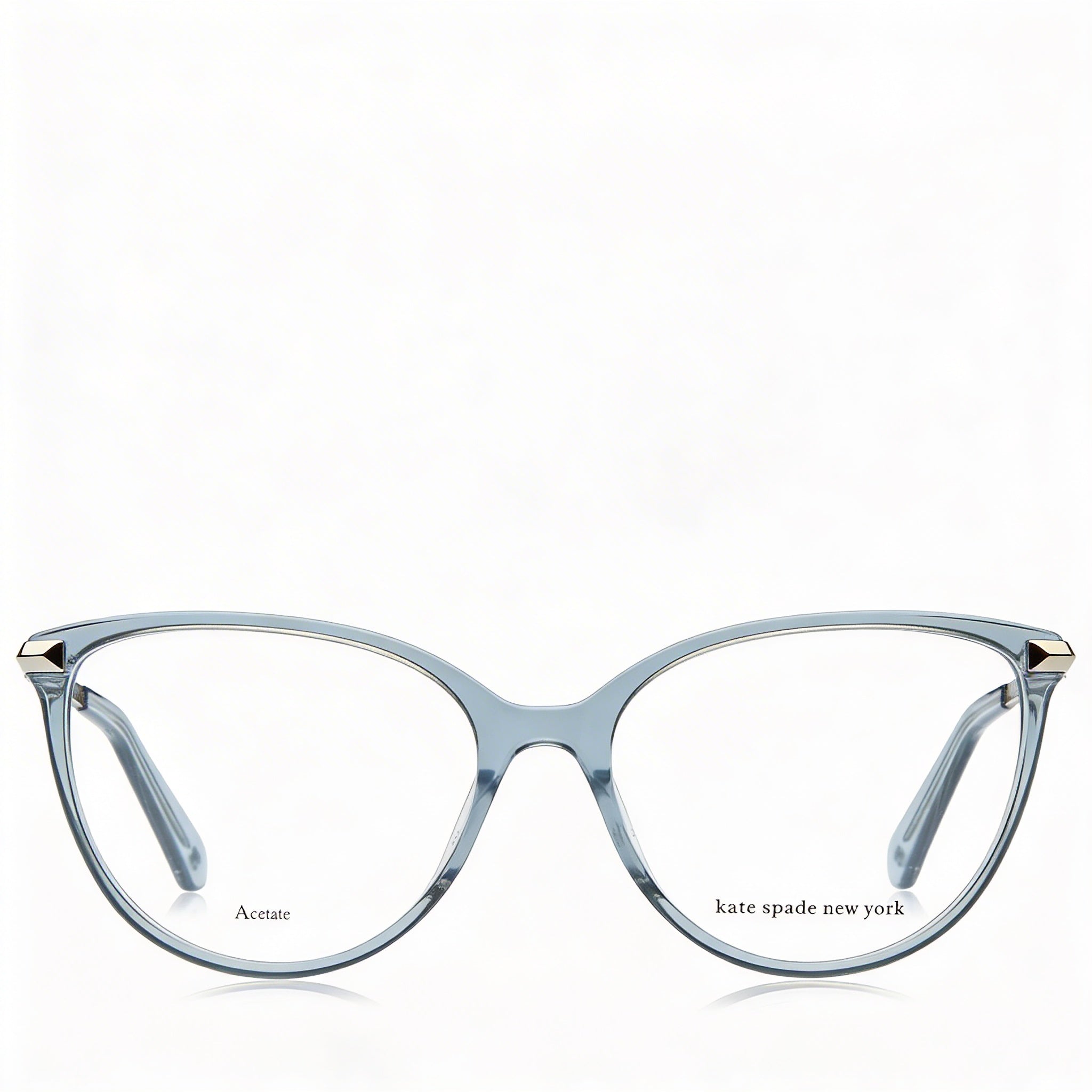 Kate Spade New York Modern Women's Transparent Blue Acetate Frame Cat Eye Full Rim Eyeglasses 54-16-140, Photo 2