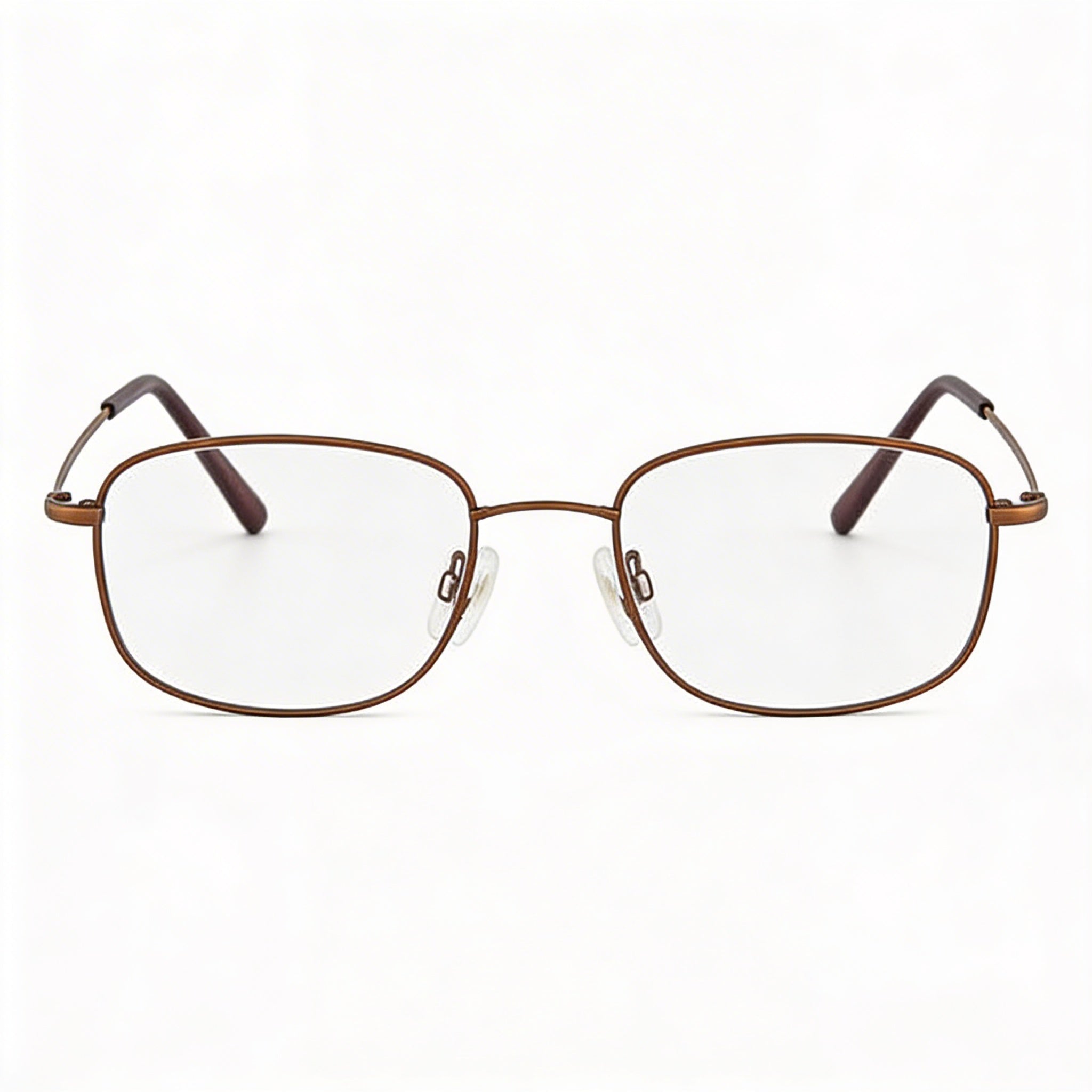 Flexon Autoflex 47 Men's Metal Frame Eyeglasses, Coffee, Non- Multicolor Lenses, Size 54-19-140, Photo 1