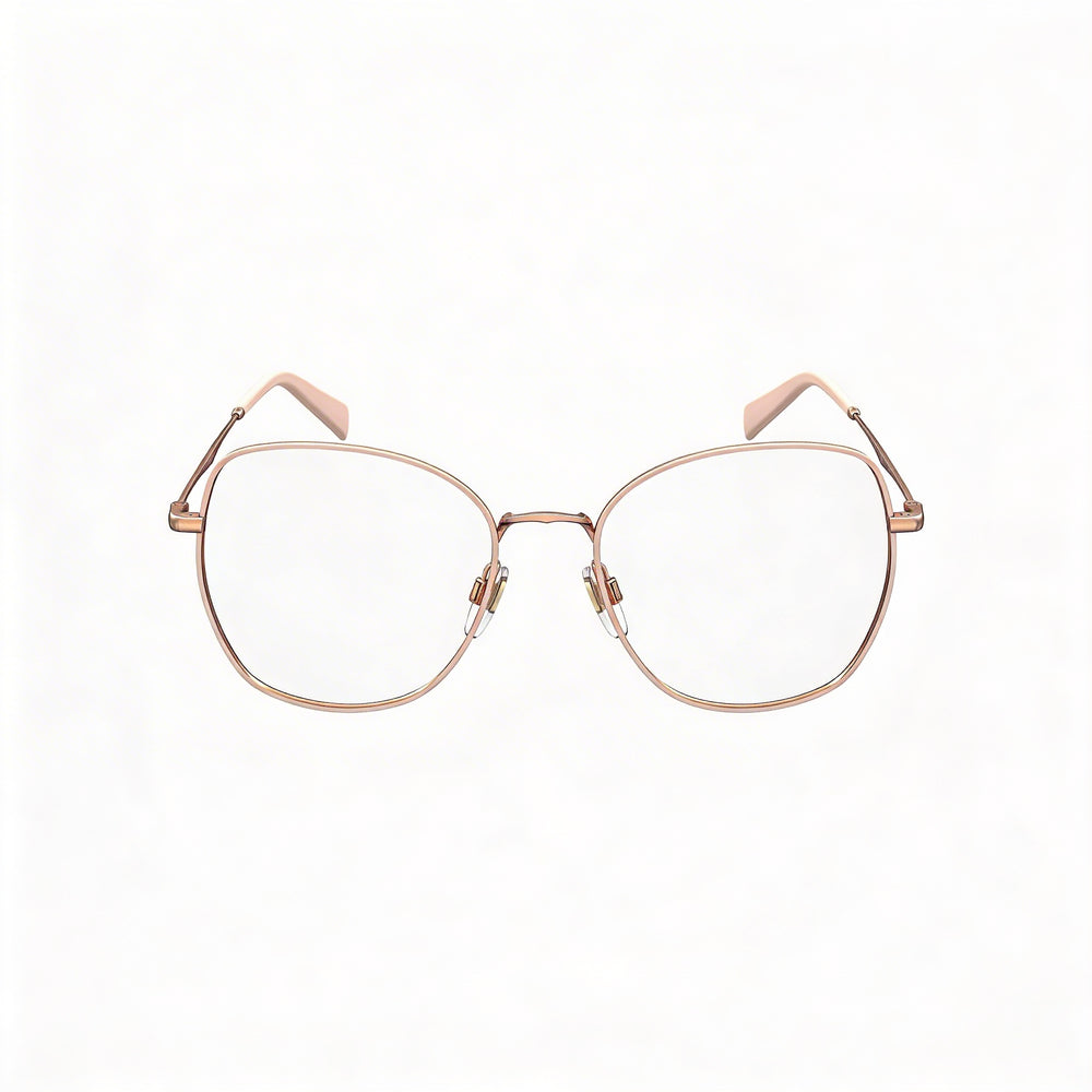Levi's Lv 5023 Women's Pink Metal Frame Non Eyeglasses, 52mm Lens Width, 18mm Bridge, 145mm Temple Length