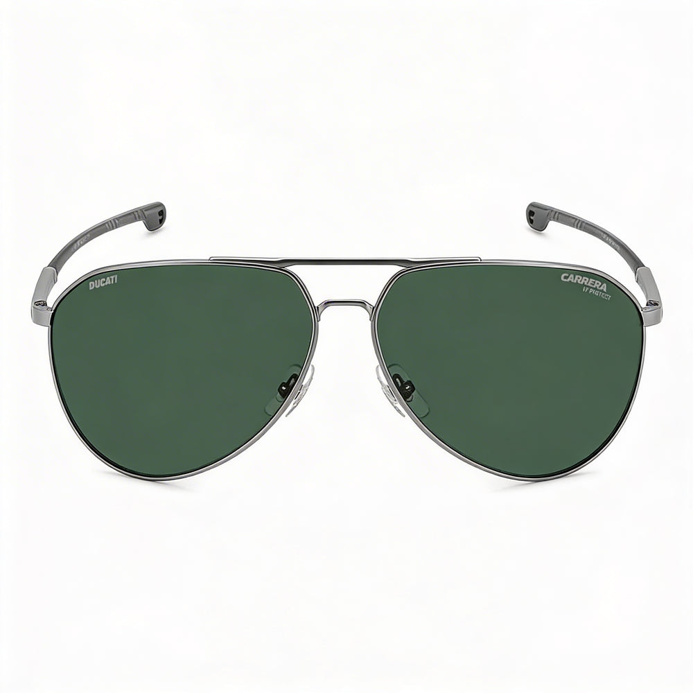 Carrera Ducati Elegante Men's Stainless Steel Matte Dark Ruthenium Green Frame, Matte Dark Ruthenium Lens Non-Polarized Sunglasses 67mm