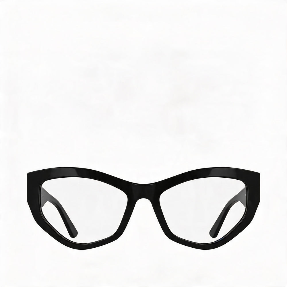 KARL LAGERFELD Kl6211 Women's Acetate Frame Eyewear with Transparent Polycarbonate Lenses, Black, Size 55-17-140