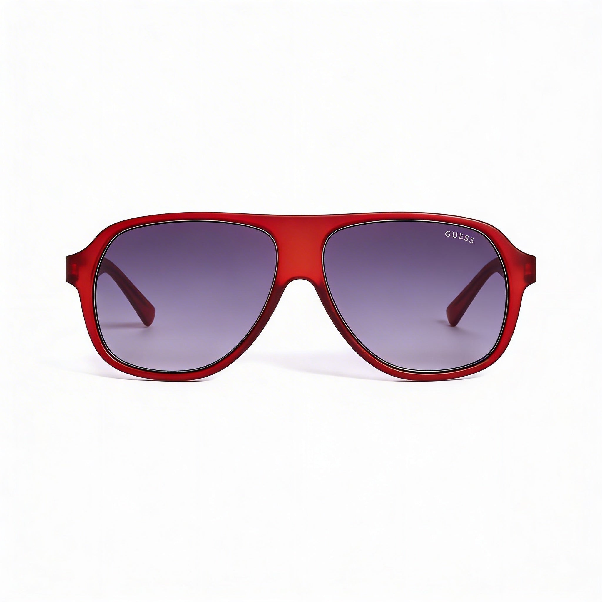 Guess Classic Men's Burgundy Red Plastic Frame Polarized, Scratch Resistant, 100% UV Protection Sunglasses, Photo 1