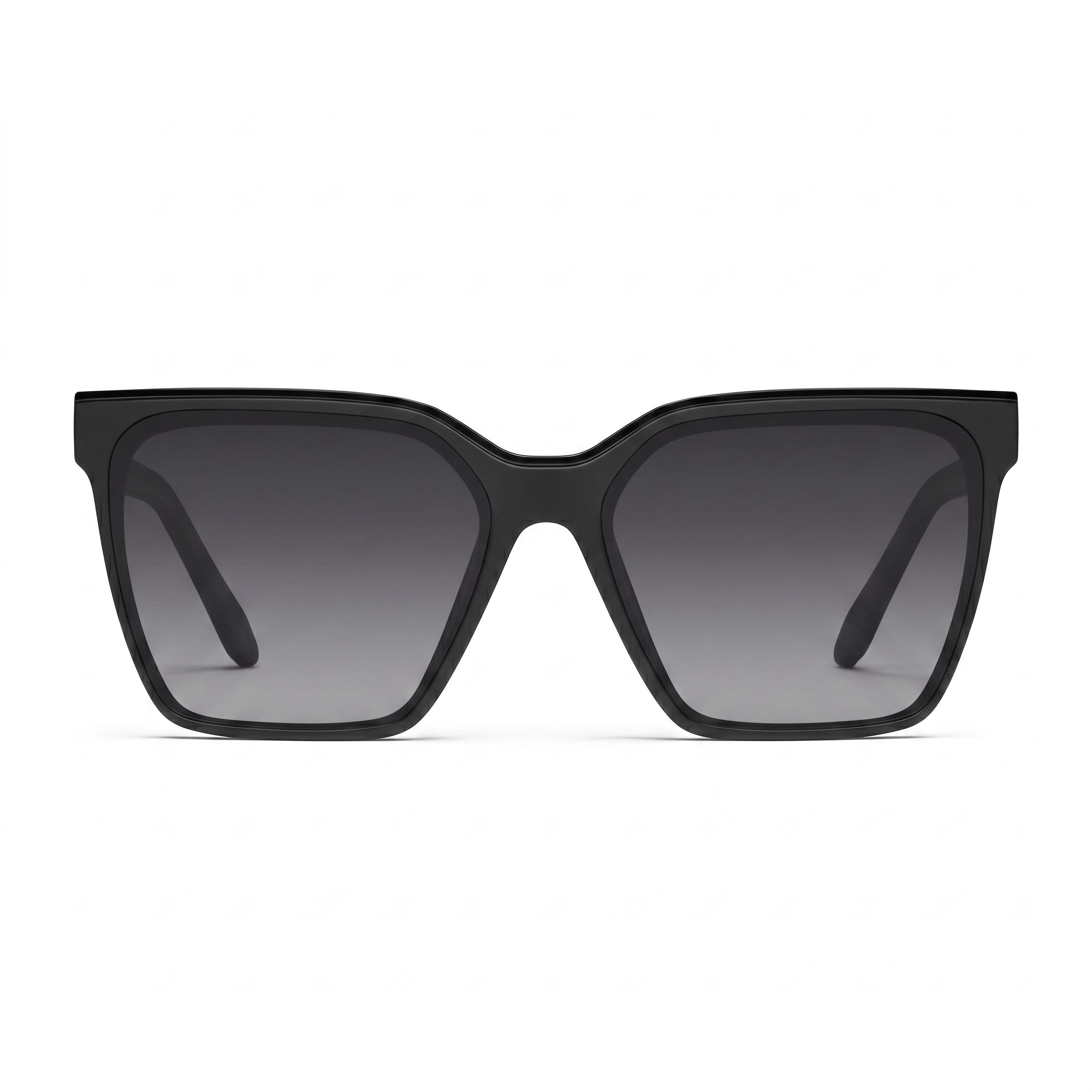 QUAY AUSTRALIA Gafas de sol de mujer Level Up con montura cuadrada de inyección negra, lentes polarizadas gris humo y protección UV 58-17-150, Photo 2