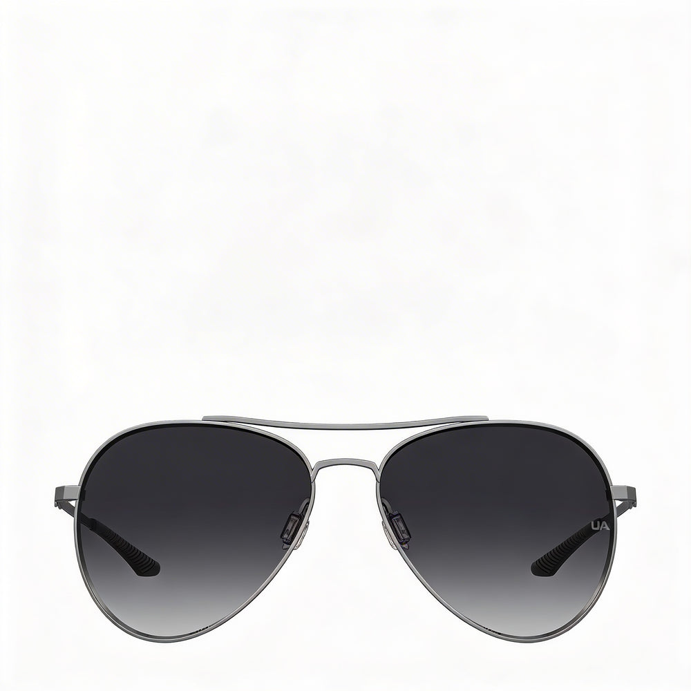 Under Armour UA 0007/G/S Unisex Stainless Steel Sunglasses Dark Ruthenium Gray Frame Grey Shaded Lenses 59mm UV Protection