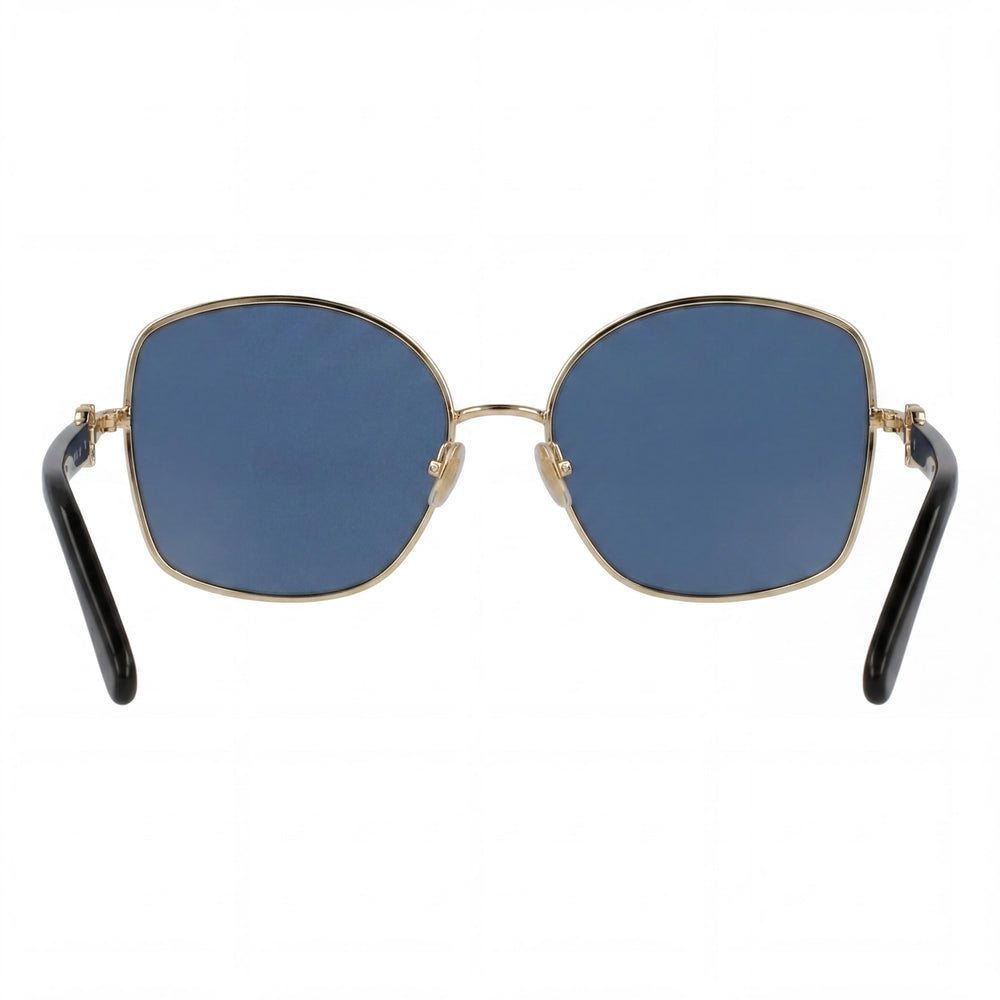 Salvatore Ferragamo Modern Women's Metallo Gold Grey Gradient Sunglasses 58mm