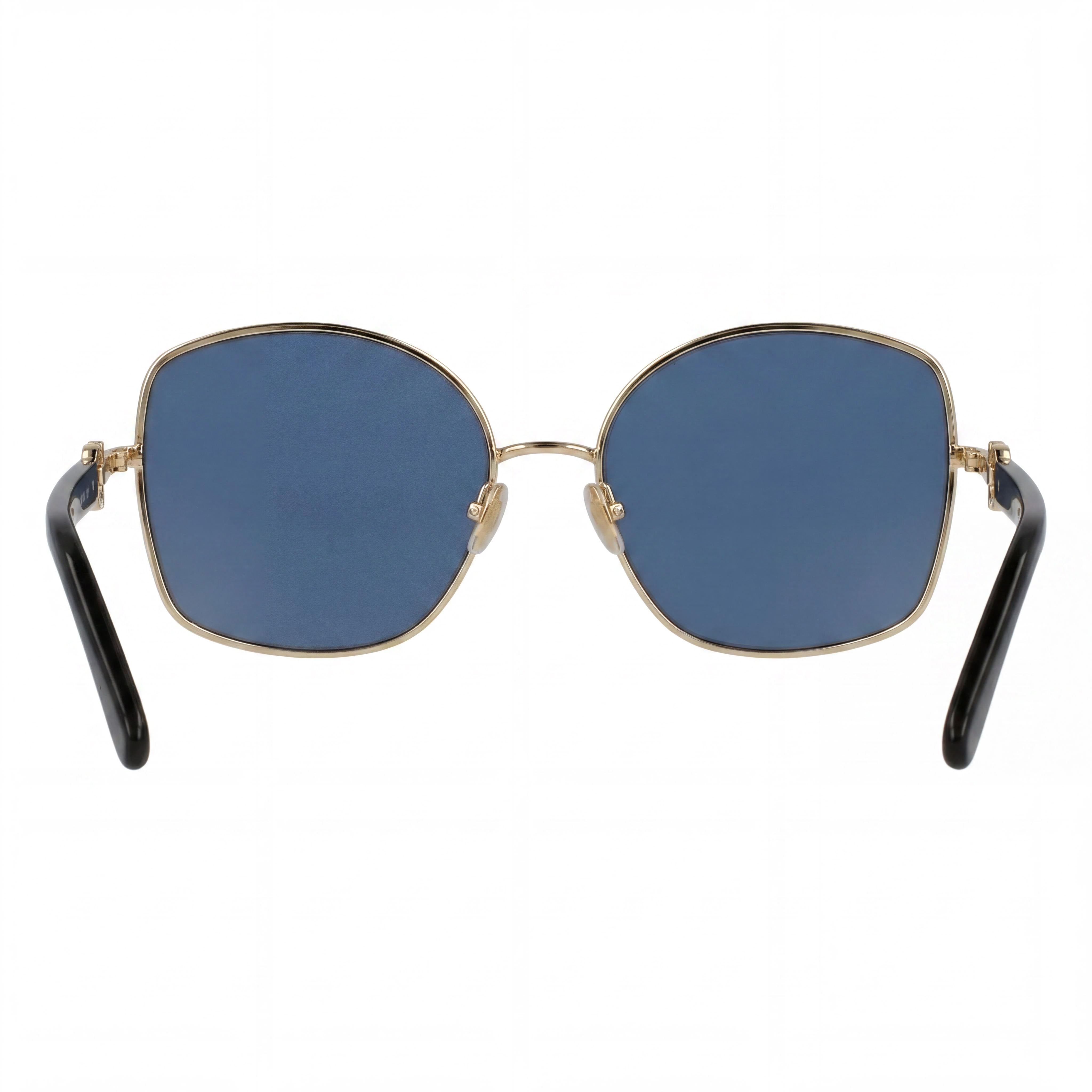 Gafas de sol Salvatore Ferragamo Modernas para mujer Metallo Oro Degradado Gris 58mm, Photo 2
