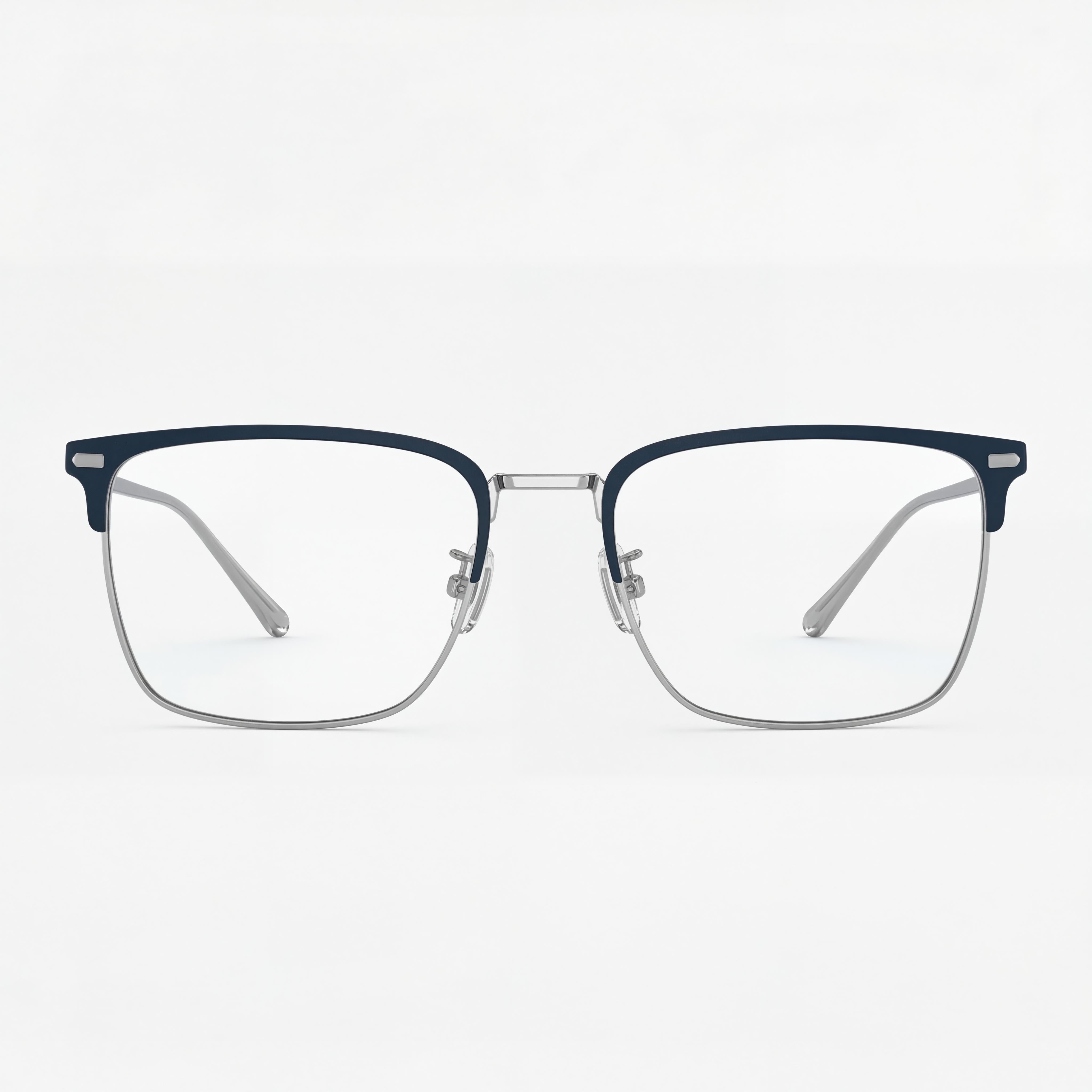 COACH HC5149T Men's Titanium Full Rim Square Eyeglasses Dark Navy Silver 54mm, Photo 2