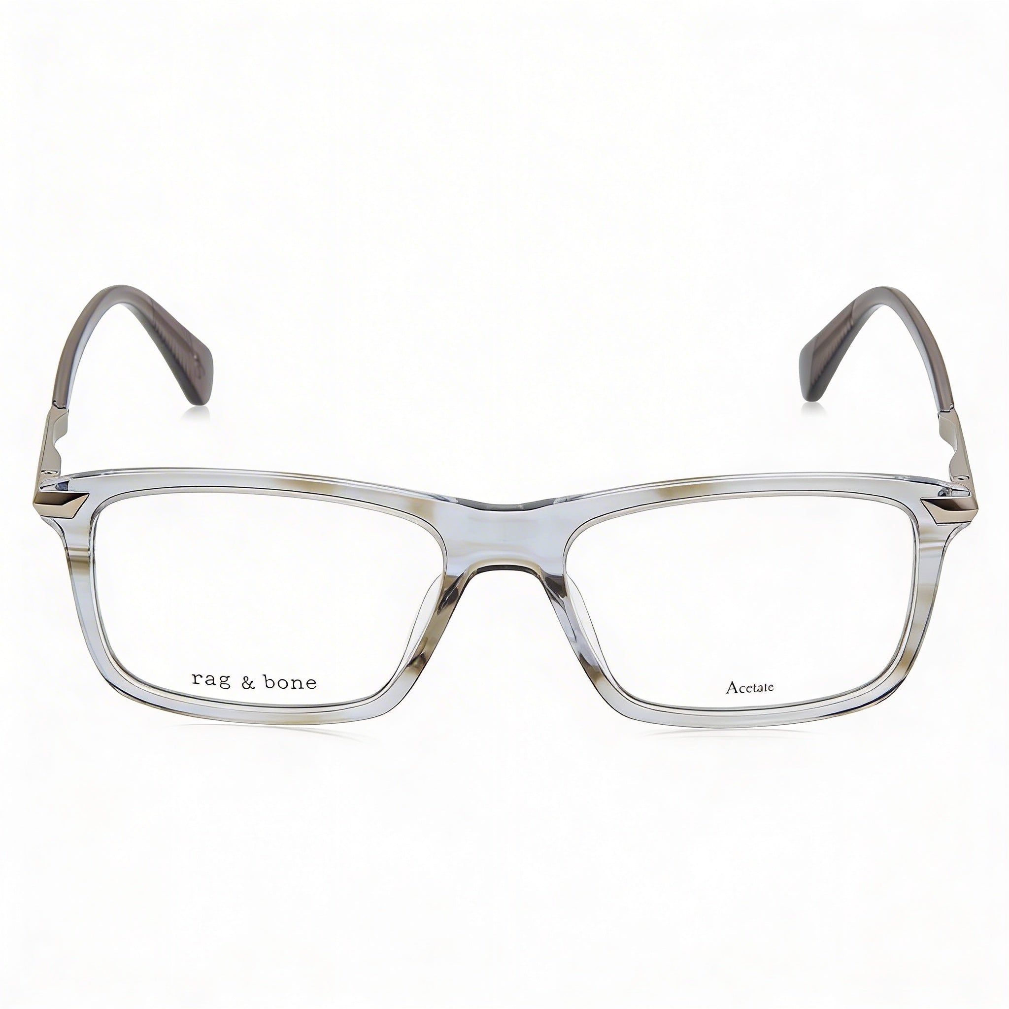 Rag & Bone Modern Men's Acetate Frame Sunglasses with Polycarbonate Lenses in Grey Horn - 54mm, Photo 2