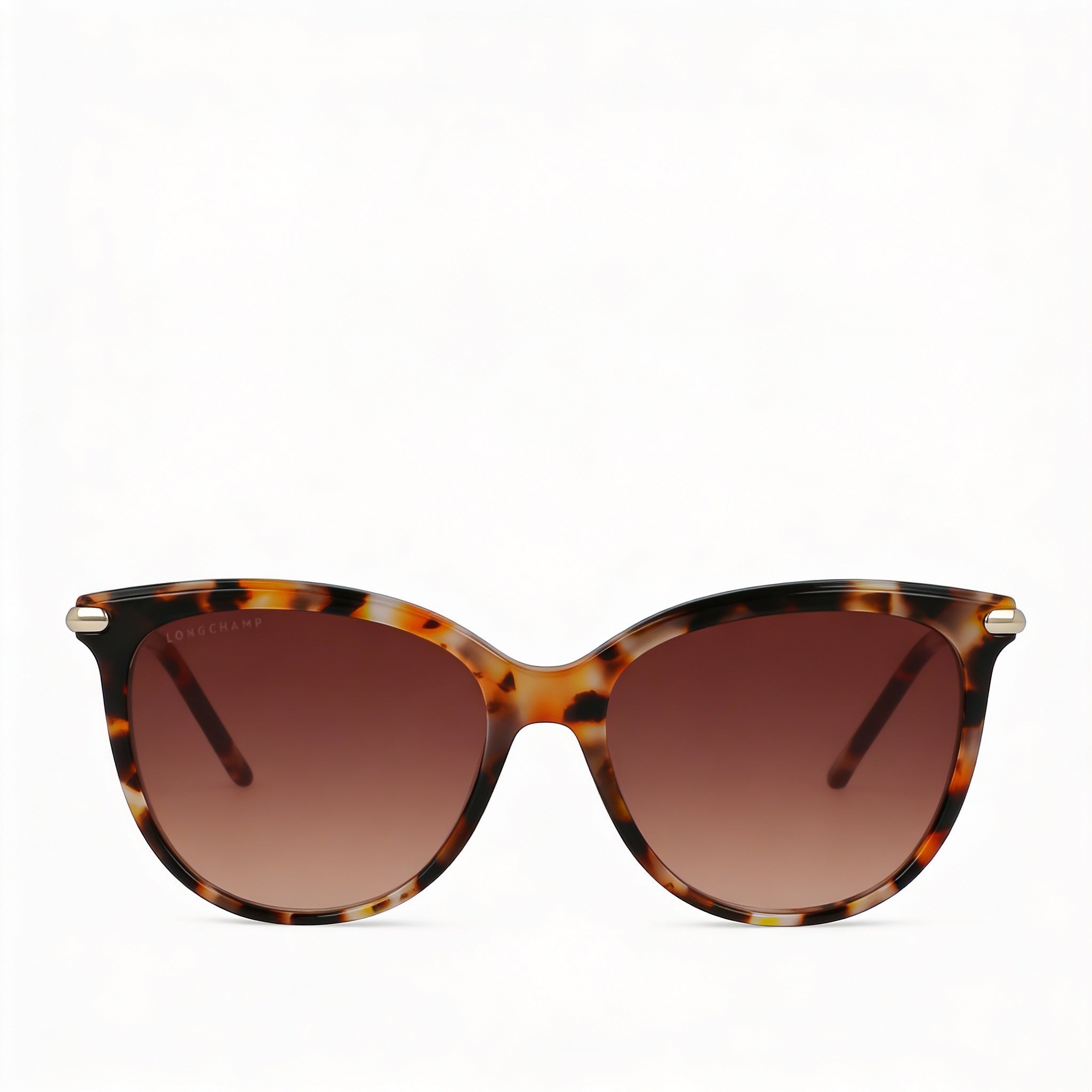 Longchamp Casual Women's Acetate Frame Sunglasses with Ochre Havana Frame and Lens Color, 54mm Lens Width, Photo 2