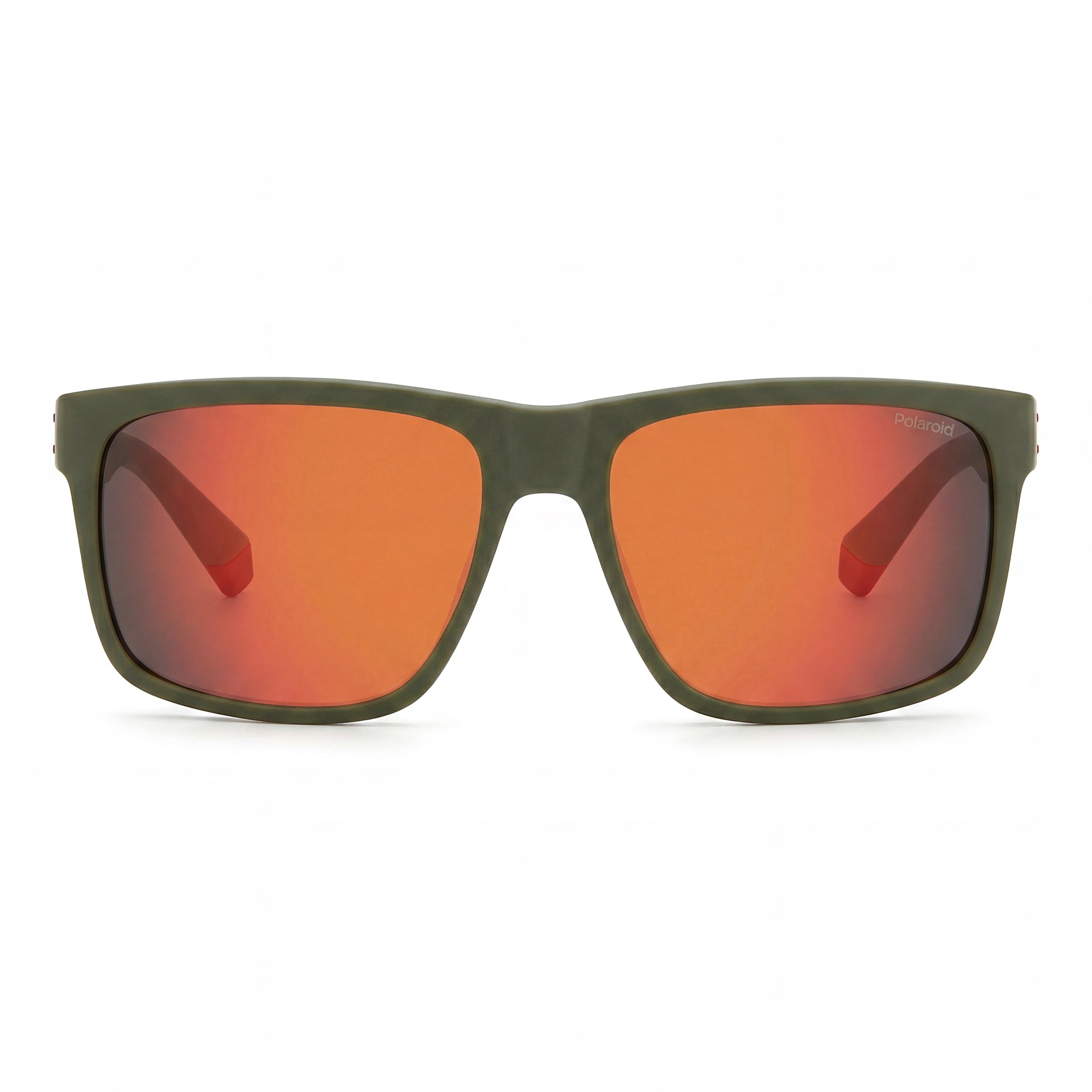 Polaroid Eyewear PLD 2149/S Casual Men's Military Green Red Polycarbonate Frame Red Multilayer Polarized Sunglasses 57mm, Photo 2