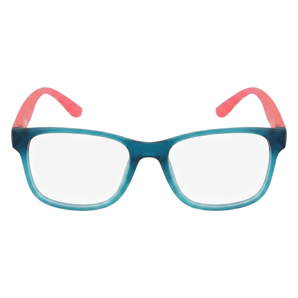 Lacoste L3804b Unisex Square Plastic Eyeglasses Aqua Matte with Star Phospho 51mm