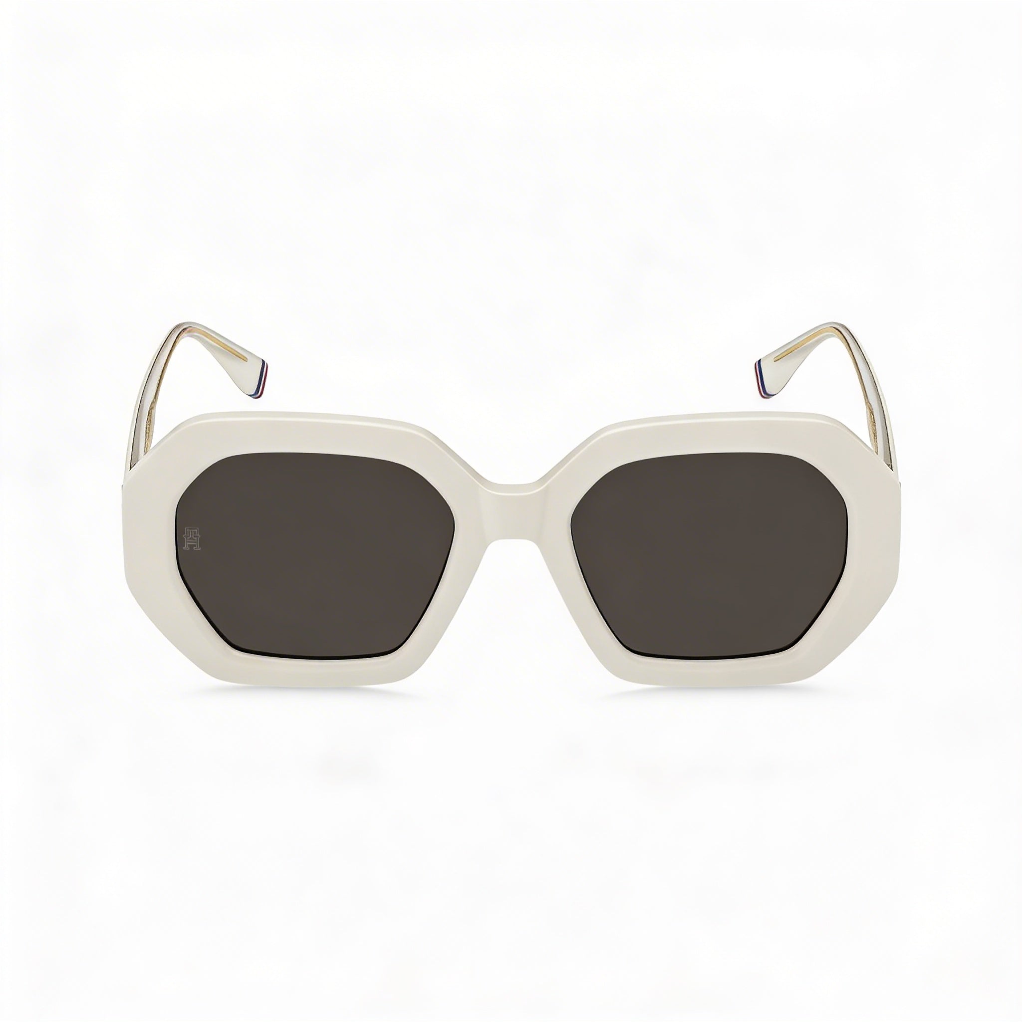Tommy Hilfiger Casual. Gafas de sol de acetato marfil para mujer con lentes de policarbonato, 100 % protección UV, 52-20-140 mm., Photo 2