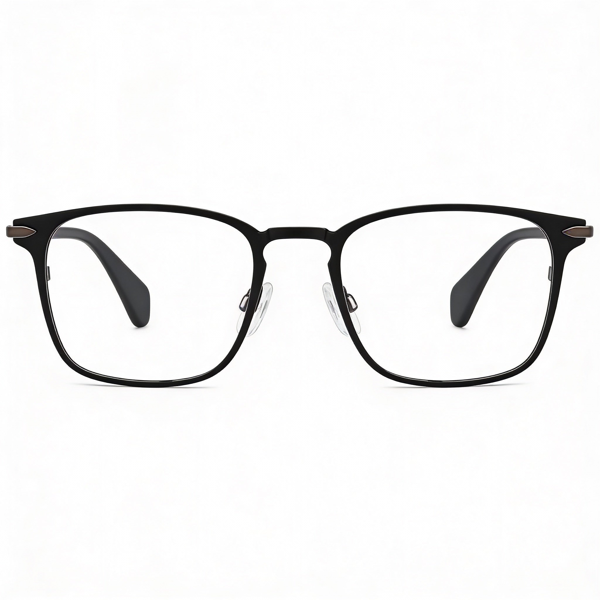 rag & bone Rnb 7015 Men's Matte Black Titanium Optical Eyeglasses with Clear Lenses, Lens Width 51mm, Photo 1