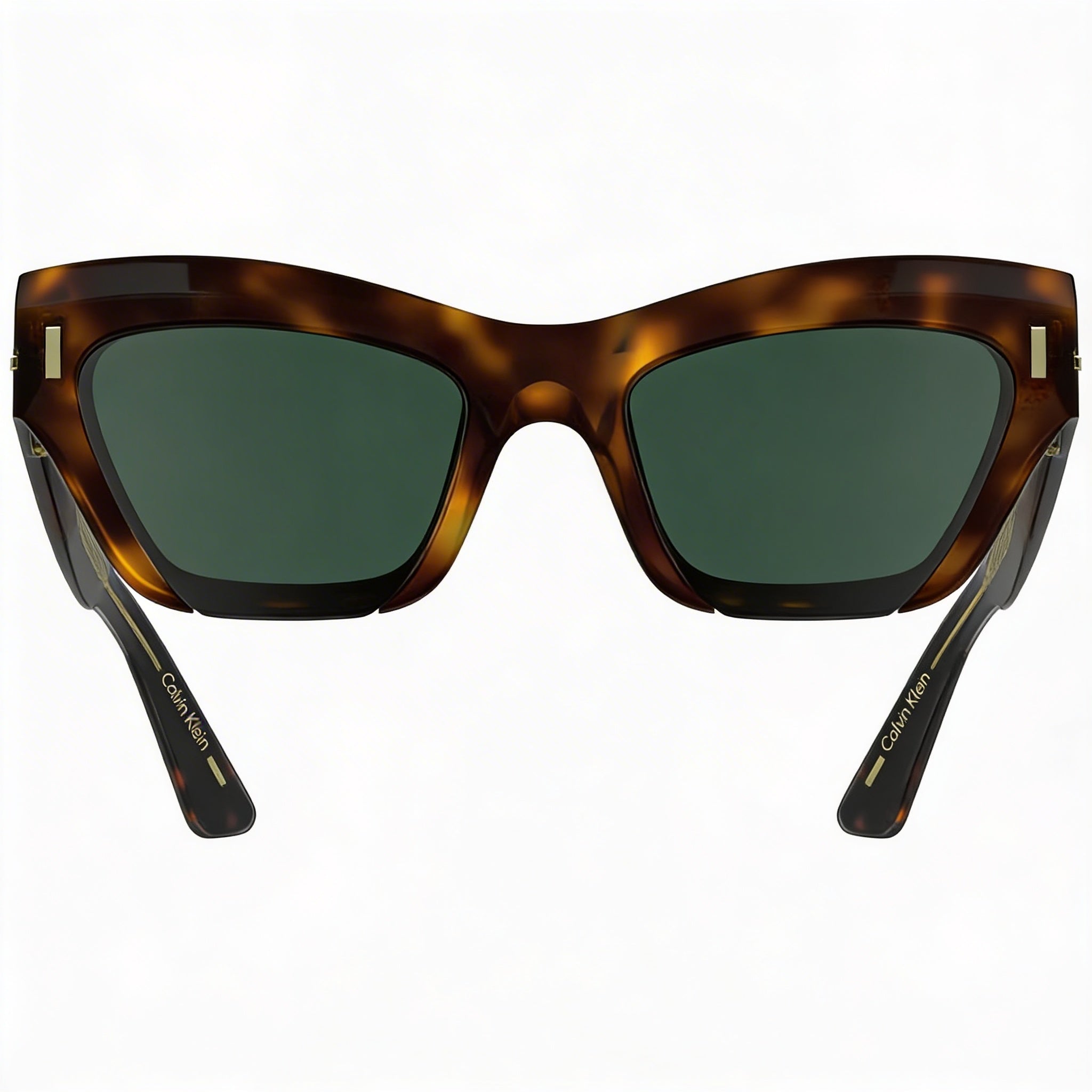 Calvin Klein Ck24531s Women's Butterfly Havana Plastic Frame Solid Green Lens UV Protection Sunglasses 53mm, Photo 2