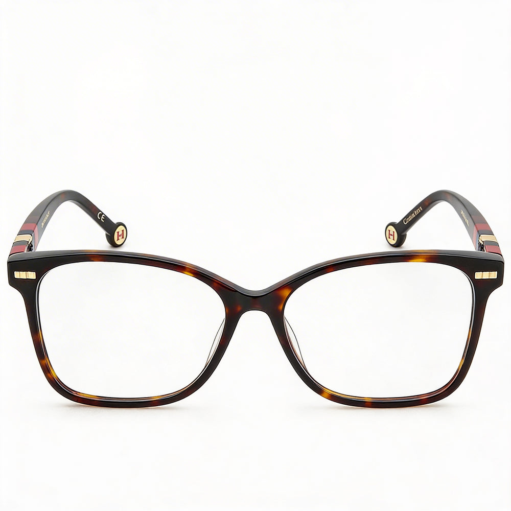 Gafas Carolina Herrera Her 0108 estilo moderno para mujer con montura de acetato y lentes de policarbonato rojo habana de 54 mm