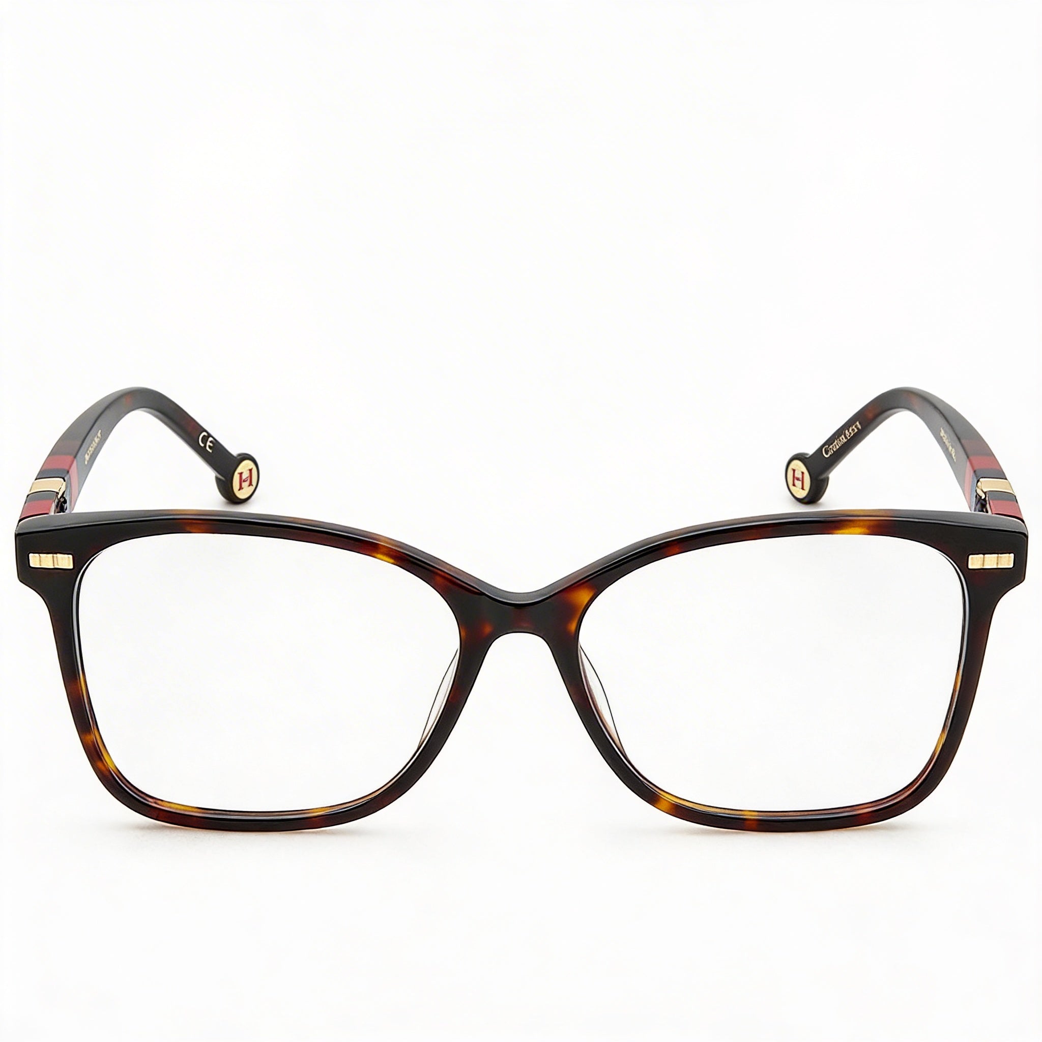 Gafas Carolina Herrera Her 0108 estilo moderno para mujer con montura de acetato y lentes de policarbonato rojo habana de 54 mm, Photo 2