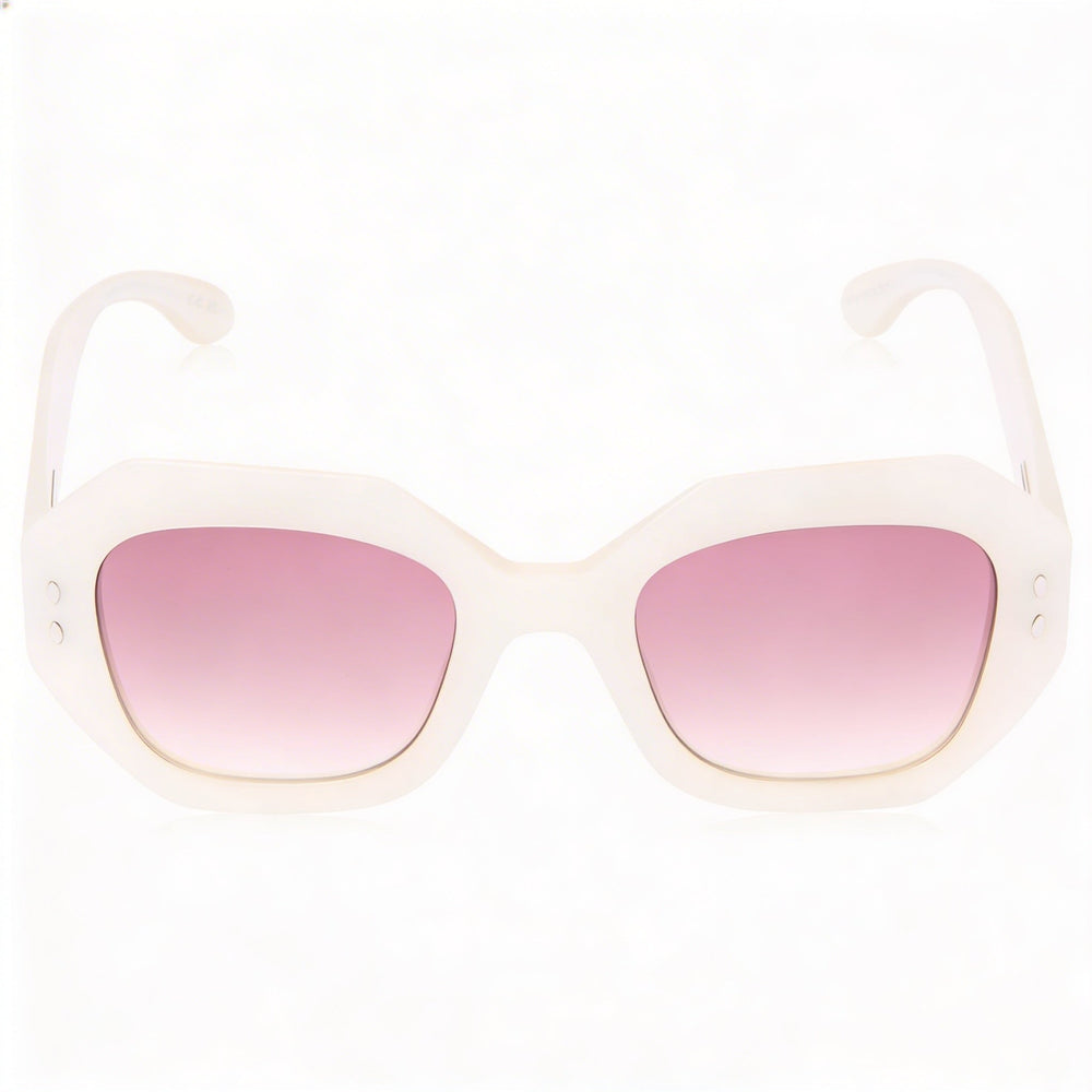 Isabel Marant IM 0173/S Women's Casual Acetate Mother of Pearl White Sunglasses Pink Doubleshade Lenses 52mm