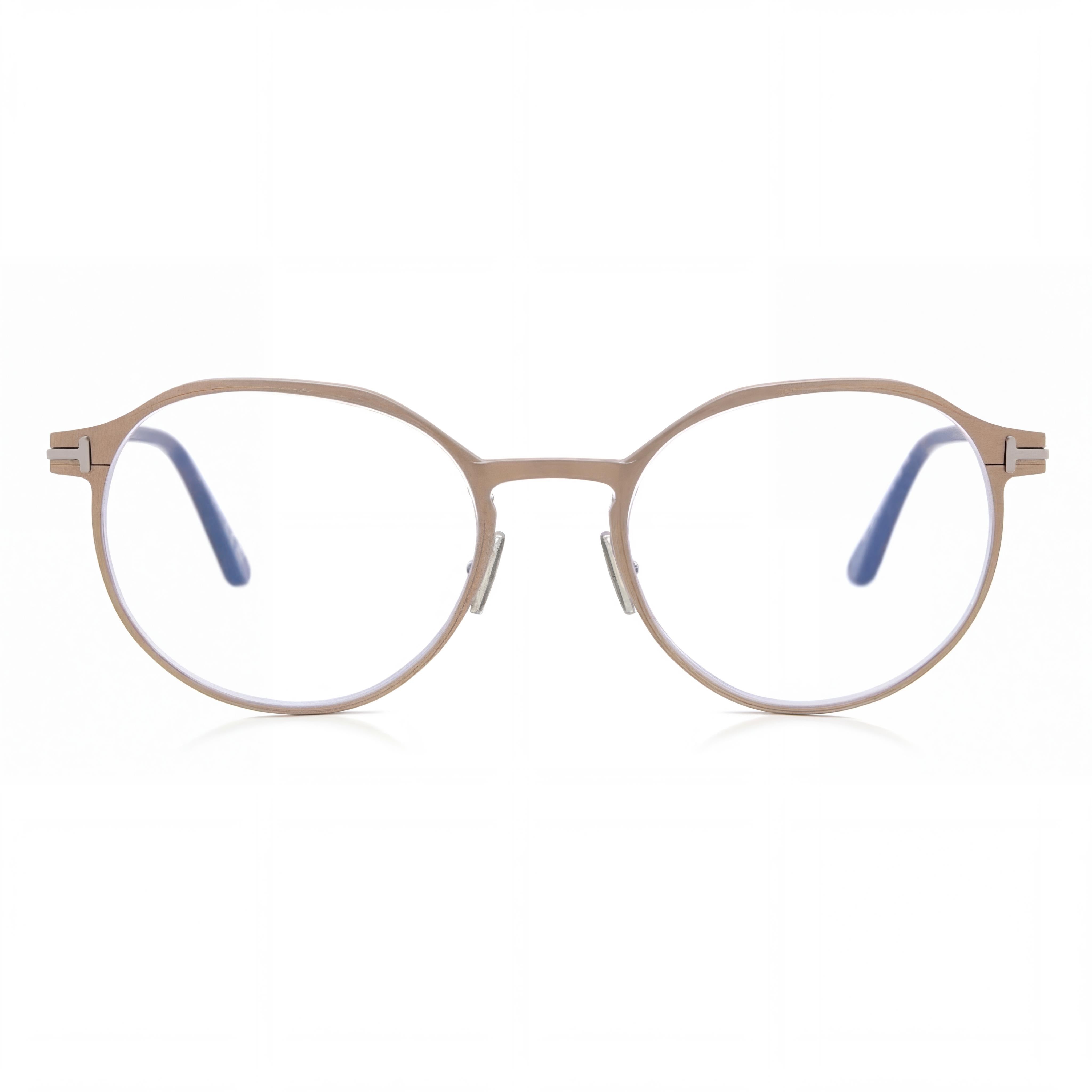 Tom Ford Modern Men's Matte Light Bronze Brown Magnesium Oval Full Rim Optical Frames 52-19-145mm, Photo 2
