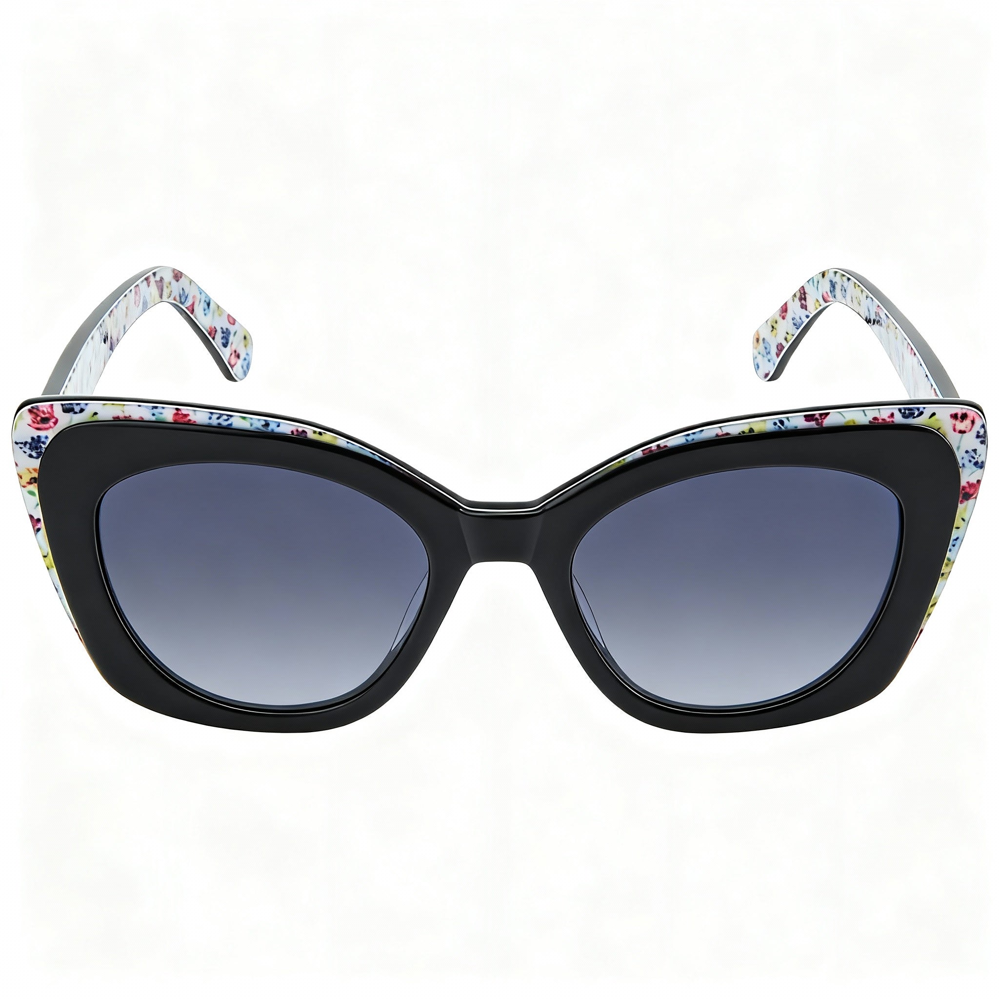 kate spade new york Marigold/S Women's Plastic UV Protected Sunglasses, Black Grey Frame, Dark Grey Shaded Lens, 51mm