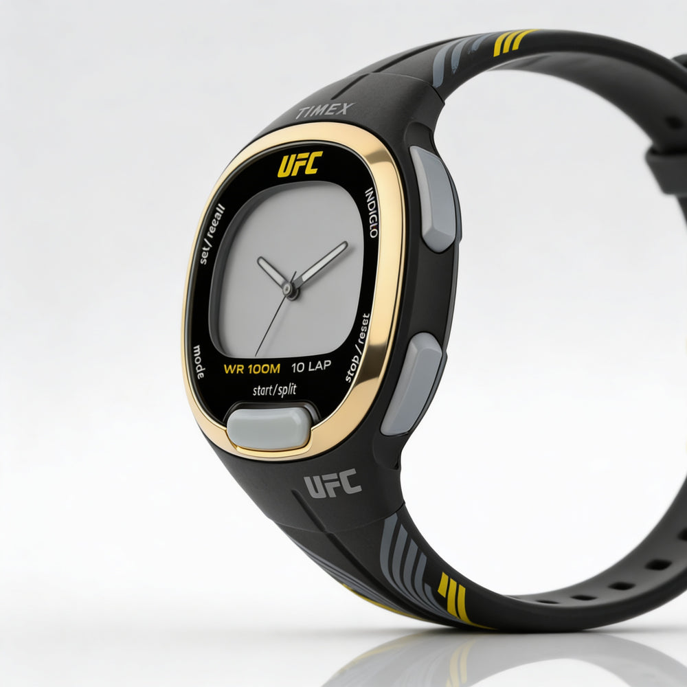 Reloj digital de cuarzo Timex UFC Takedown TW5M52000-AMZUK para mujer con esfera de cristal gris