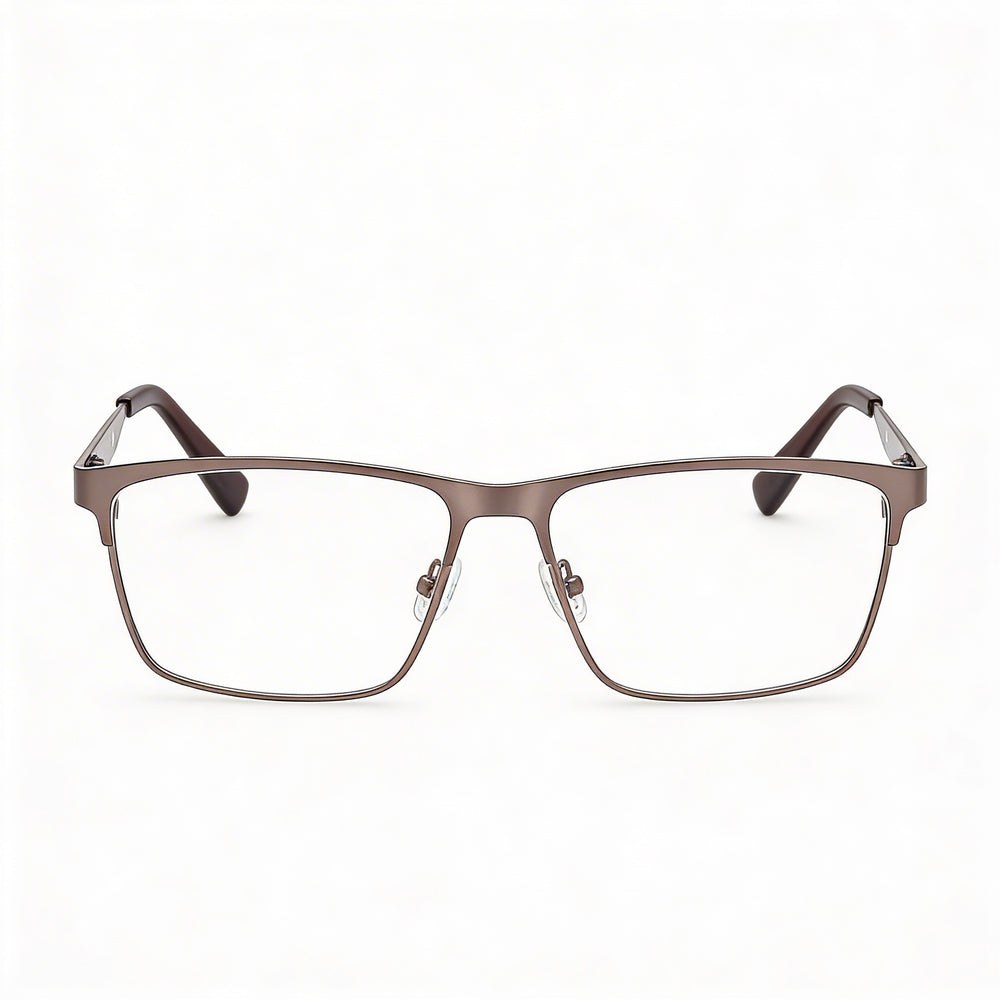 GANT Unisex GA50049 Modern Matte Light Bronze Metal Frame Eyeglasses with Polycarbonate Lenses 57mm