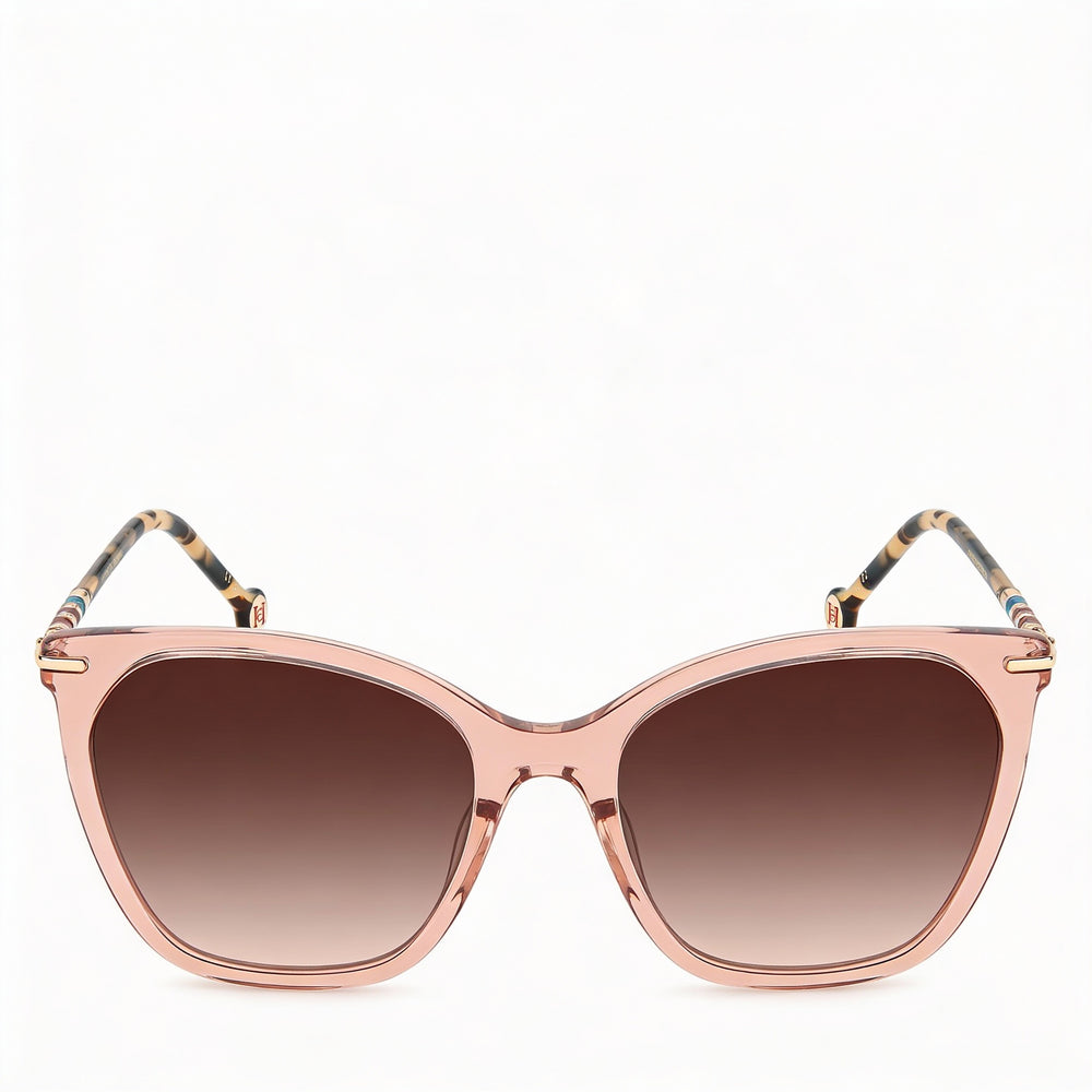 Carolina Herrera Her 0091/S Women's Nude Havana Plastic Brown Gradient 100% UV Protection Sunglasses 56-20-145