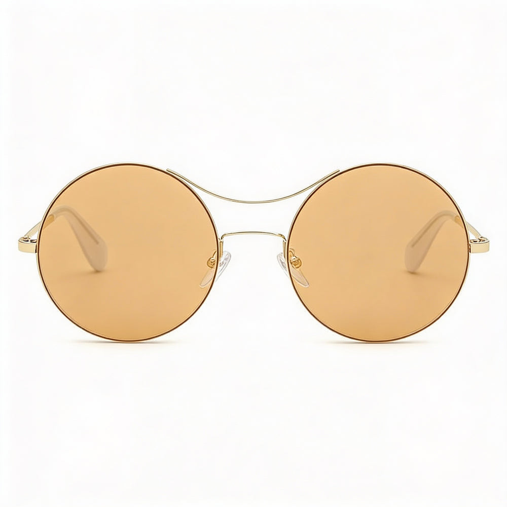 Gafas de sol adidas Originals Contemporaneo para mujer, con degradado de espejo marrón, metal dorado y protección UV 100 %, 57 mm