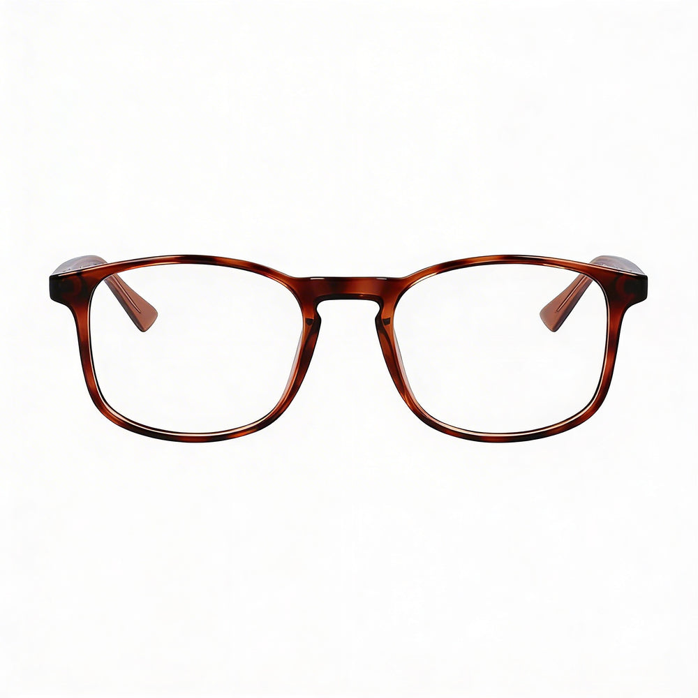 Gafas unisex Calvin Klein CK23517 con lentes de policarbonato, montura de metal color Habana, ancho de lente de 52 mm