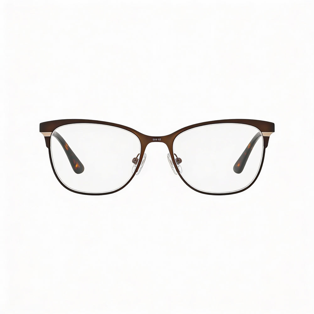 Vogue Eyewear Vo 3963 Women's Matte Brushed Violet Metal Cat Eye Full Rim Eyeglasses with Clear Non- Lenses 53mm