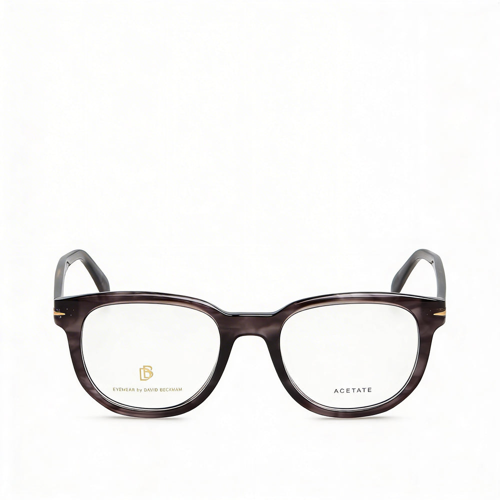 Gafas de sol unisex David Beckham DB 7097 con montura de plástico en color cuerno gris y lentes de policarbonato de 50 mm de ancho.