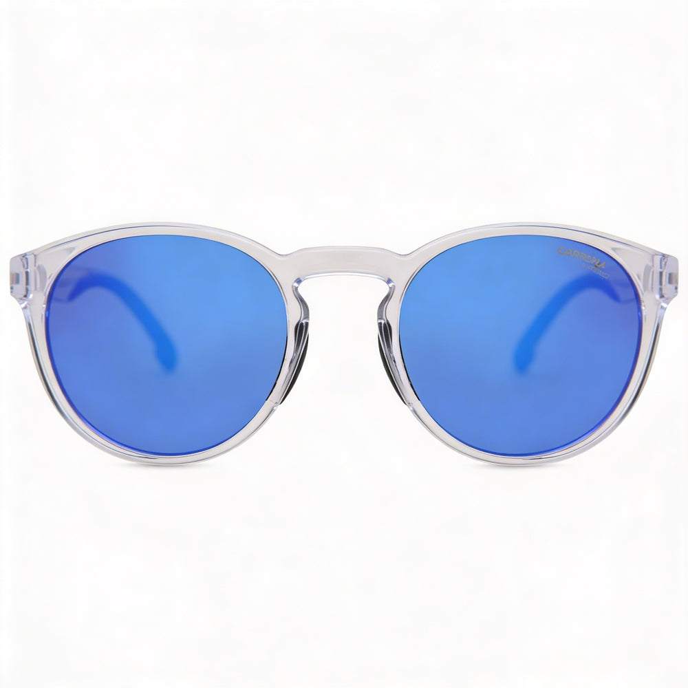 Carrera 8056/S Unisex Transparent White Propionate Frame Blue Multilayer Lenses 100% UV Protection 51mm