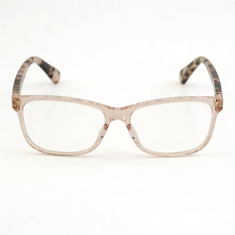 Gafas de sol Kate Spade New York Calley para mujer, montura completa de plástico, rectangulares, color rosa cristal, Havana, 52-15-36
