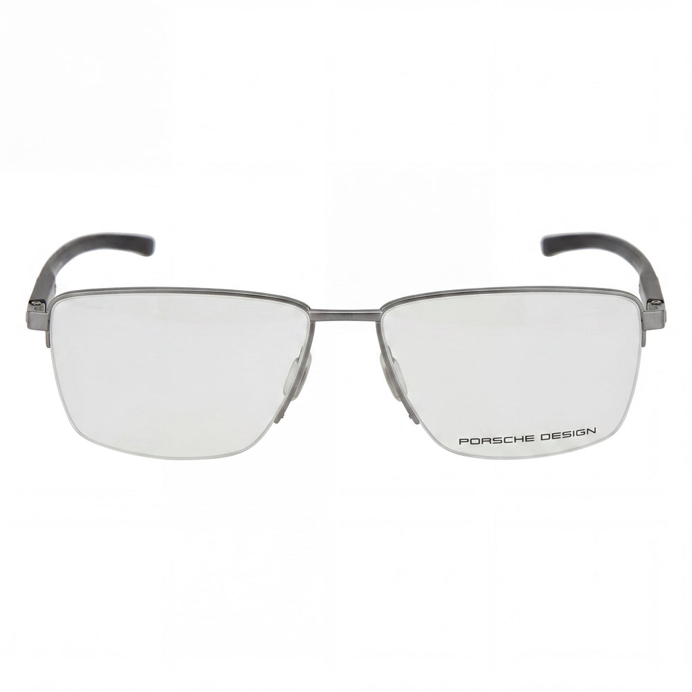 Gafas Porsche Design P8399 para hombre, marco de metal pavonado, policarbonato transparente, no polarizadas, 59 mm