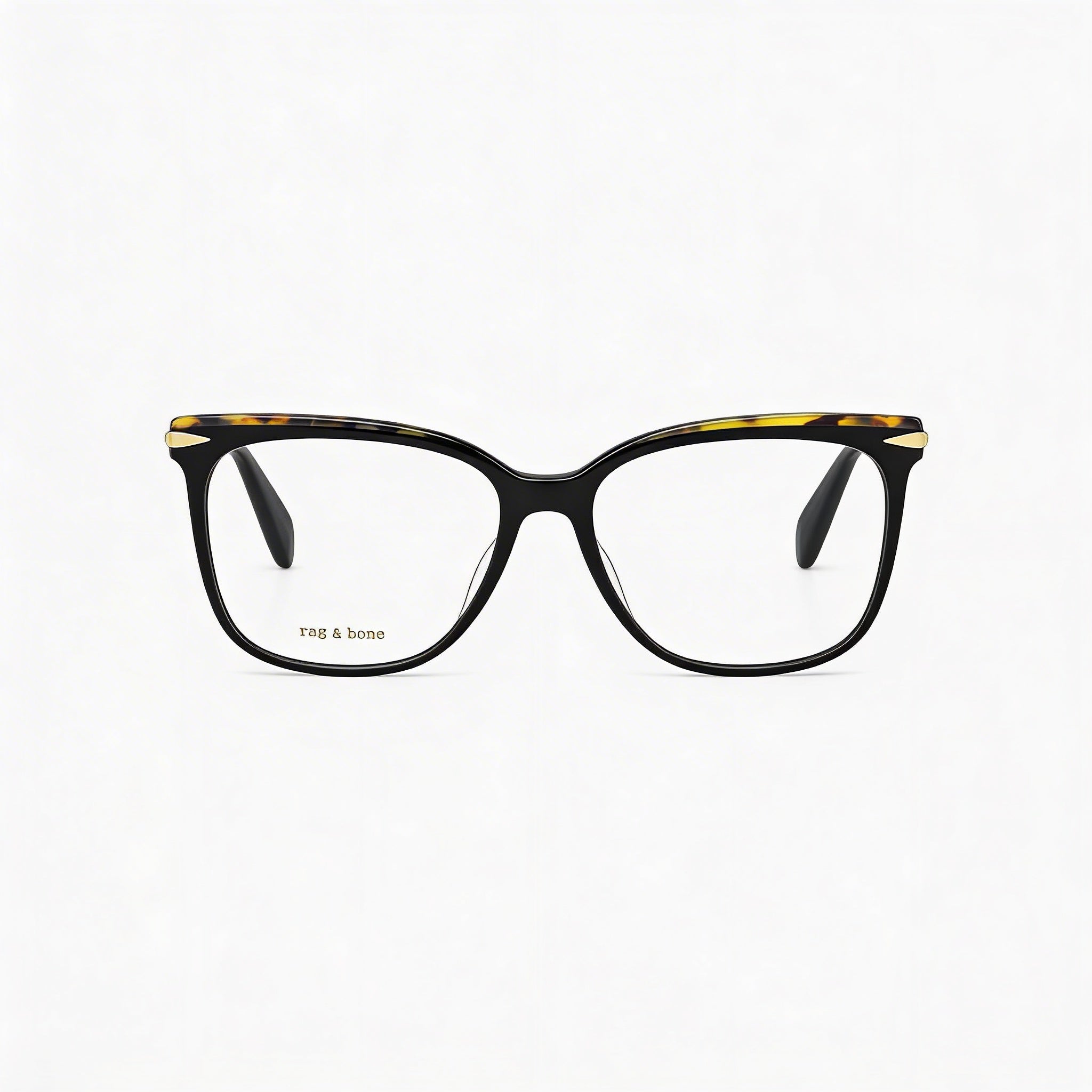 Rag & Bone Rnb 3024 Women's Black Metal Frame Eyeglasses with Clear Demo Polycarbonate Lenses 53mm, Photo 2