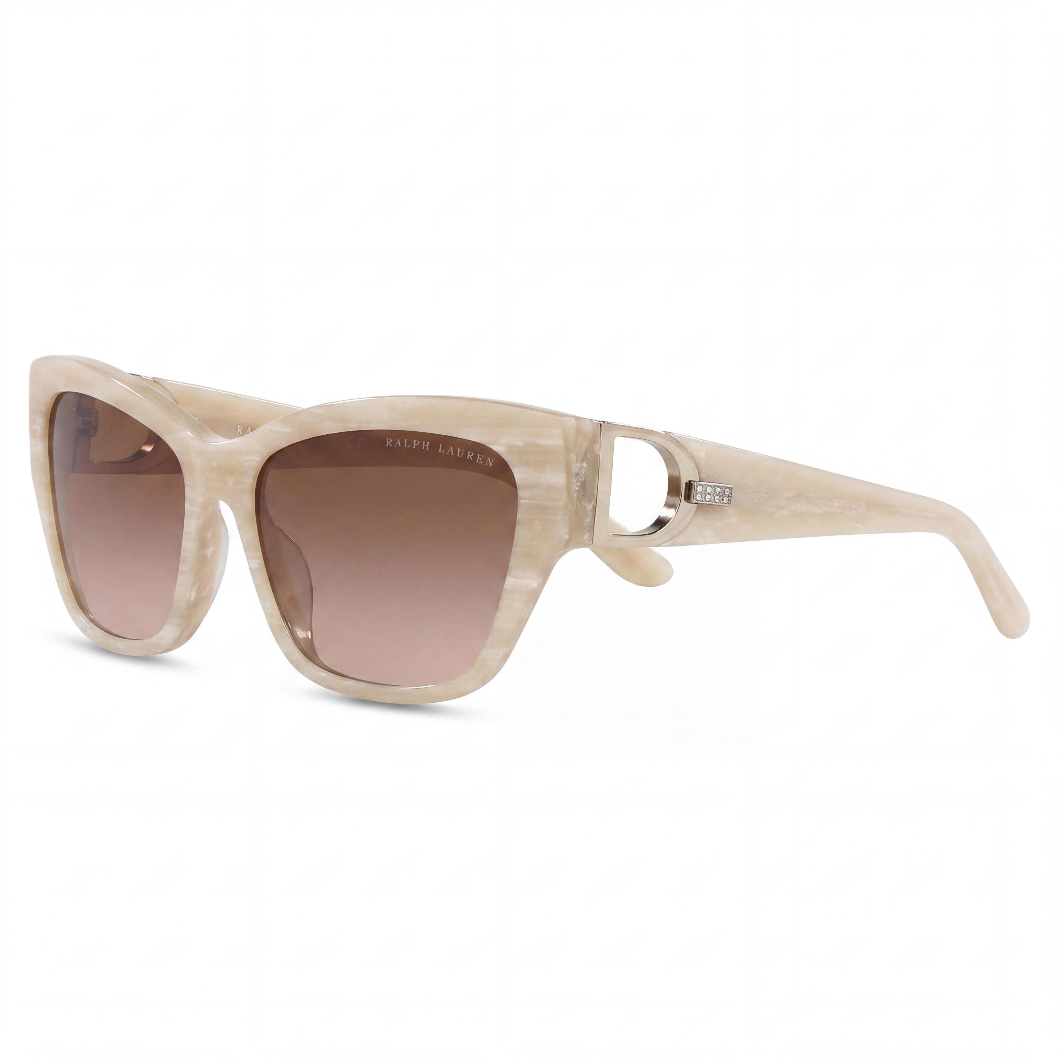 Gafas de sol no polarizadas Ralph Lauren Classic para mujer, marco multicolor, lente marrón sombreada, protección UV, Photo 1