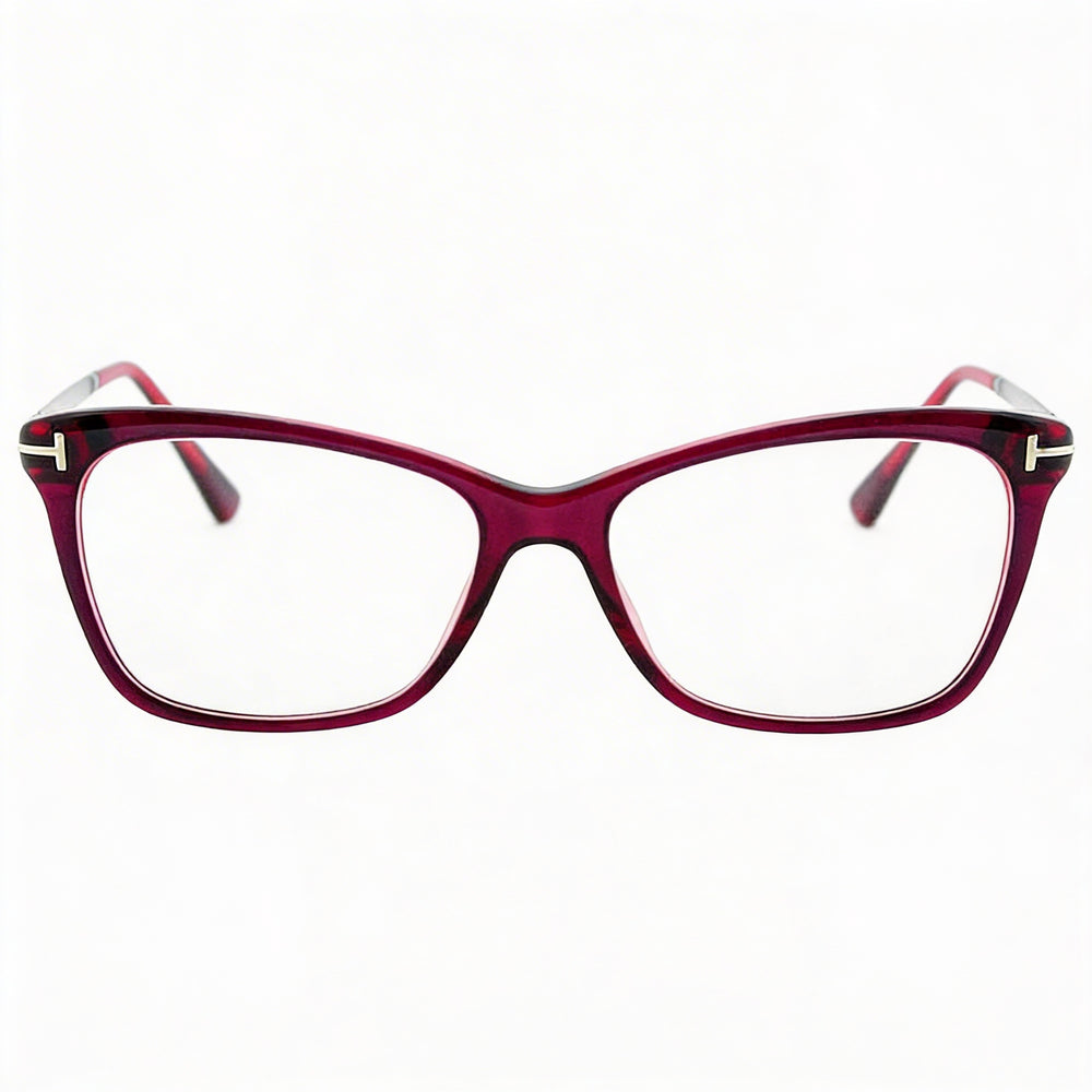 Tom Ford Modern Women's Pink Plastic Square Eyeglasses 52mm Lens Width, 15mm Bridge Width, 140mm Temple Length