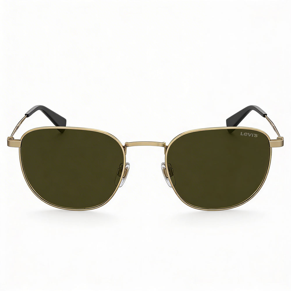 Gafas de sol Levi's Modern para mujer con montura de acero inoxidable dorado, lentes no polarizadas UV 400, 54-21-140 mm