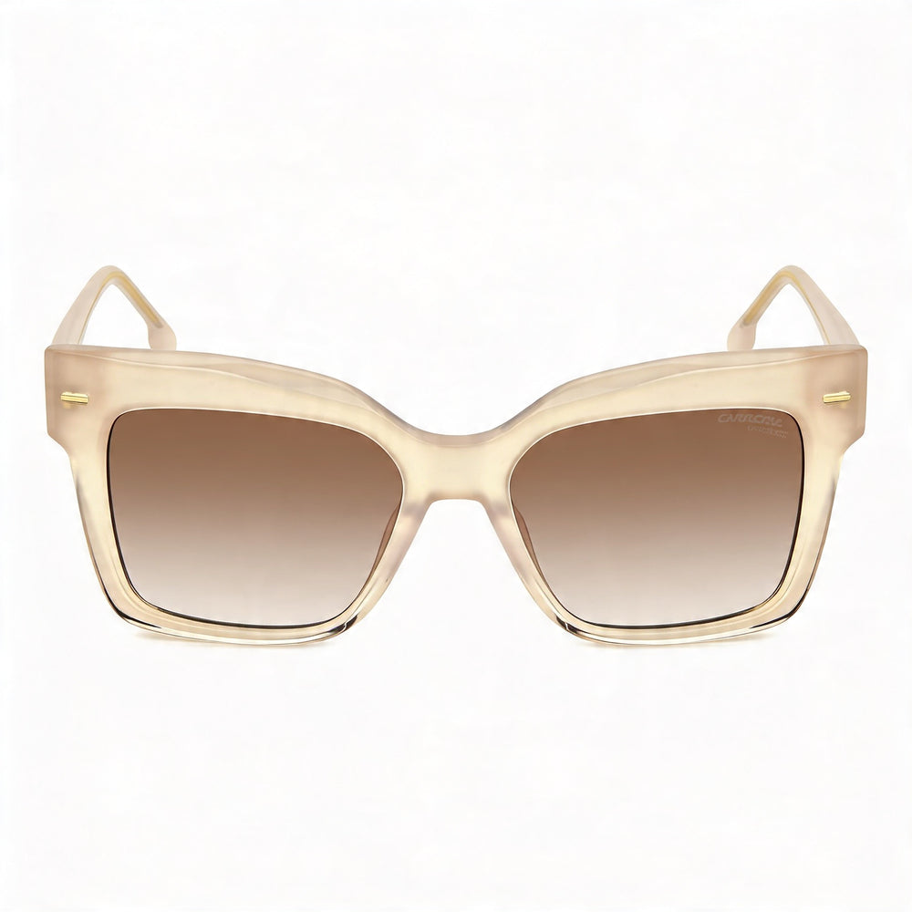 Carrera Casual Women's Sunglasses, Ivory Acetate Frame, Brown Shaded Polycarbonate Lenses, 54mm Lens