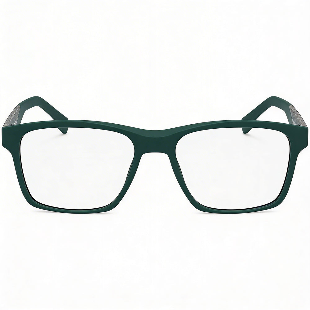 Monturas oftálmicas Lacoste Casual para hombre, verde mate, con lentes de plástico transparente, talla 54-17-150
