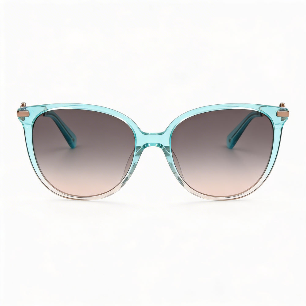 Kate Spade New York Kristina Women's Round/Oval Acetate UV Sunglasses Grey Gradient Brown / Grey Fuchsia 54mm